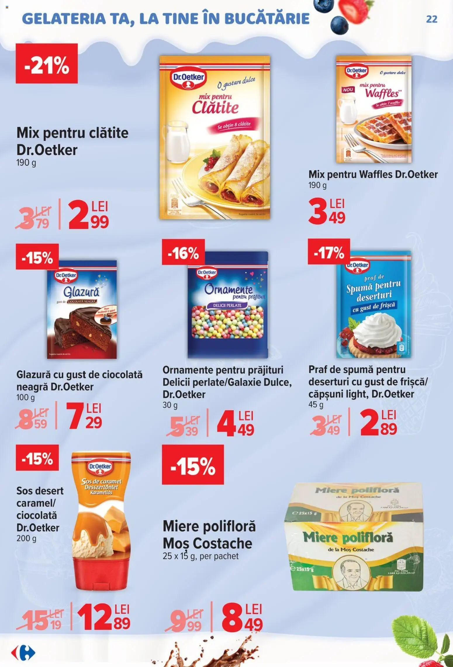 Catalog Carrefour 22 Aprilie - 4 Mai 2026 | Pagina 22 | Produse: Miere polifloră, Ciocolată, Frișcă, Căpșuni