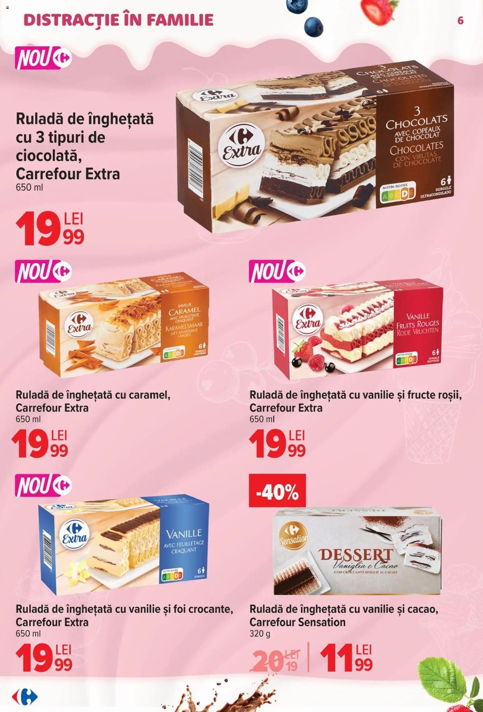 Catalog Carrefour 22 Aprilie - 4 Mai 2026 | Pagina 6 | Produse: Cacao, Înghețată, Fructe