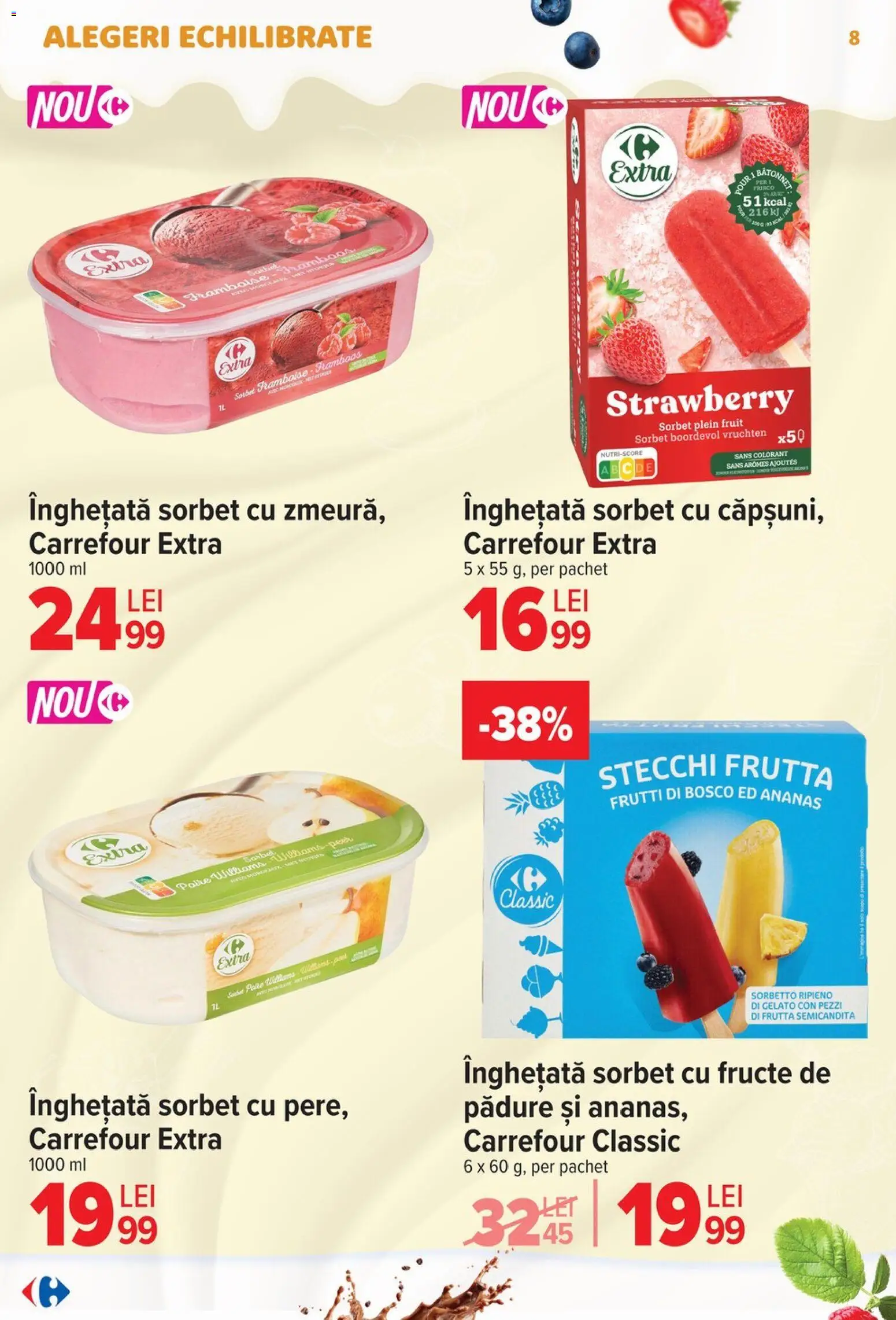 Catalog Carrefour 22 Aprilie - 4 Mai 2026 | Pagina 8 | Produse: Ananas, Înghețată, Fructe