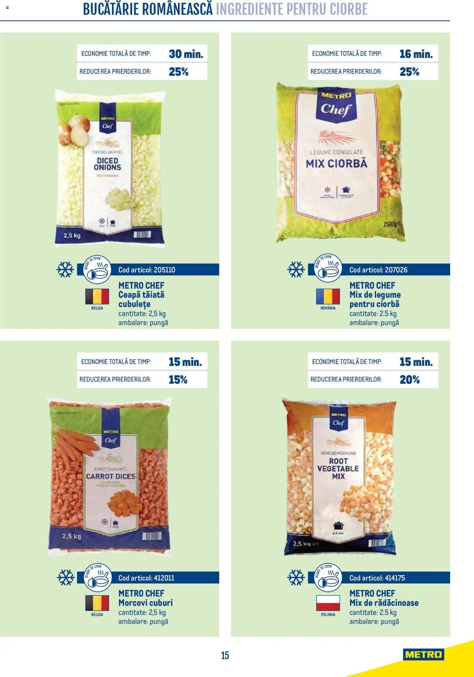 Catalog METRO 21 Aprilie - 30 Decembrie 2026 | Pagina 15 | Produse: Bucătărie, Morcovi, Ceapă, Legume