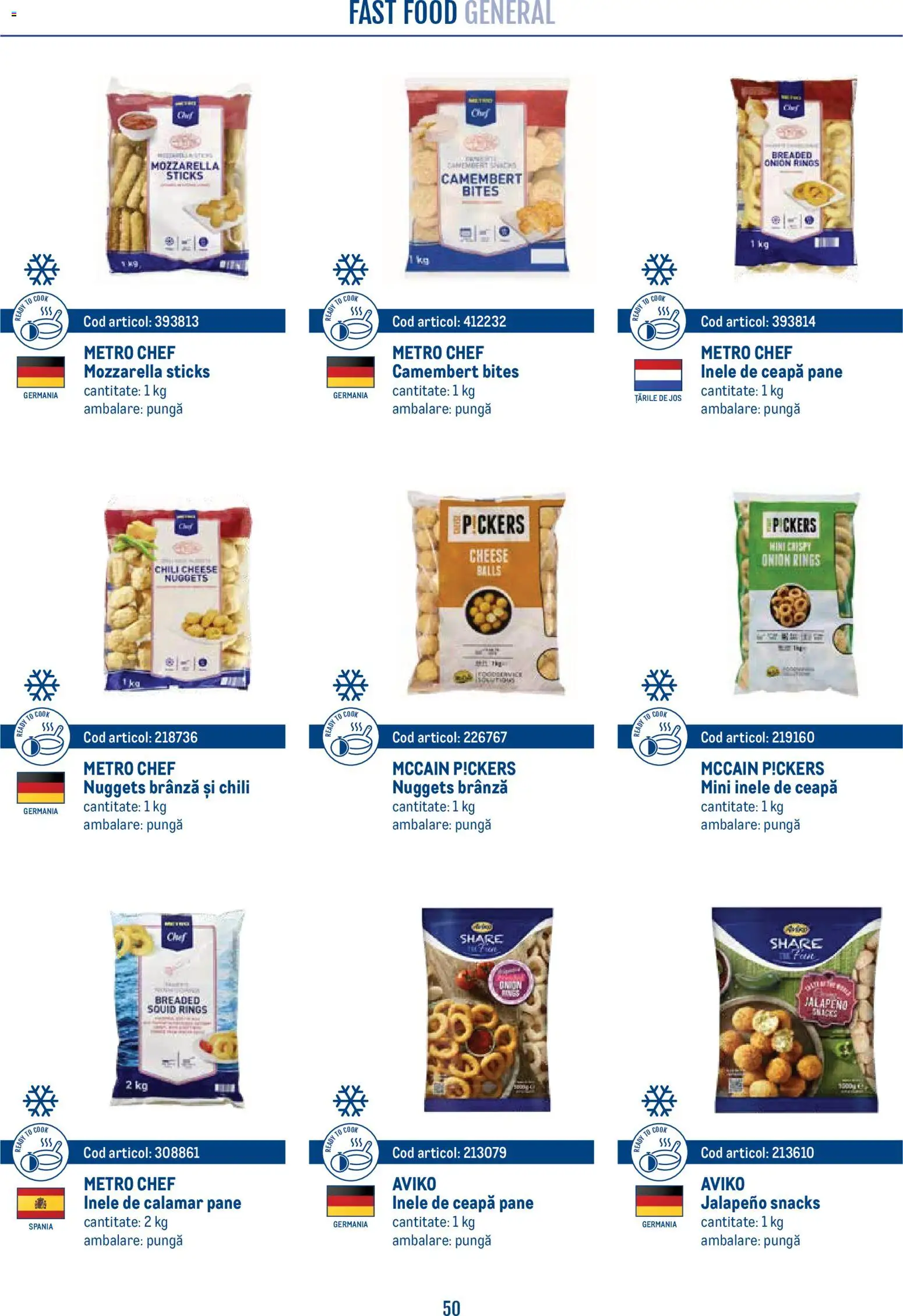 Catalog METRO 21 Aprilie - 30 Decembrie 2026 | Pagina 50 | Produse: Pungă, Mozzarella, Brânză, Ceapă