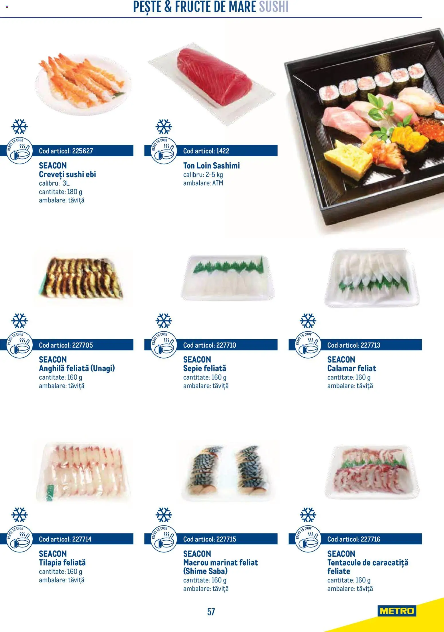 Catalog METRO 21 Aprilie - 30 Decembrie 2026 | Pagina 57 | Produse: Sushi, Pește, Fructe, Fructe De Mare