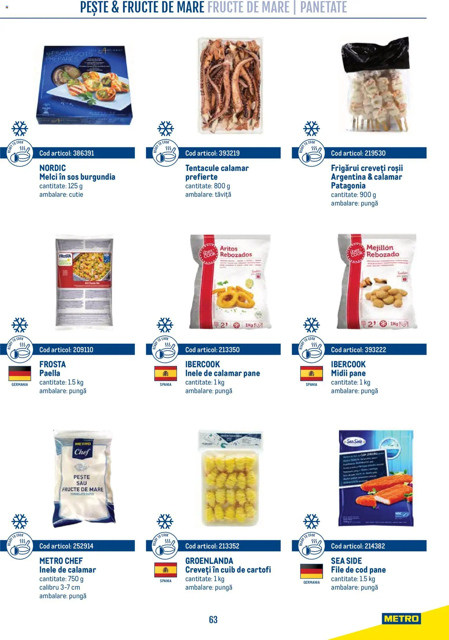 Catalog METRO 21 Aprilie - 30 Decembrie 2026 | Pagina 63 | Produse: Pungă, Cutie, Pește, Fructe De Mare