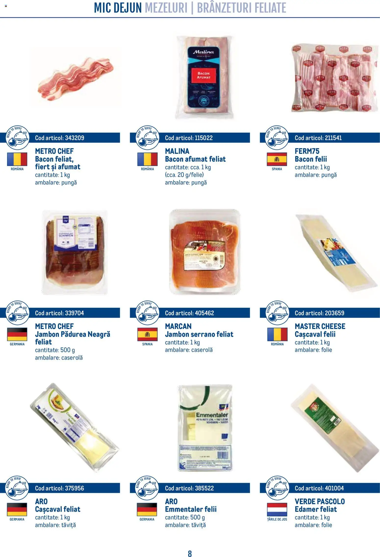 Catalog METRO 21 Aprilie - 30 Decembrie 2026 | Pagina 8 | Produse: Pungă, Cașcaval, Bacon