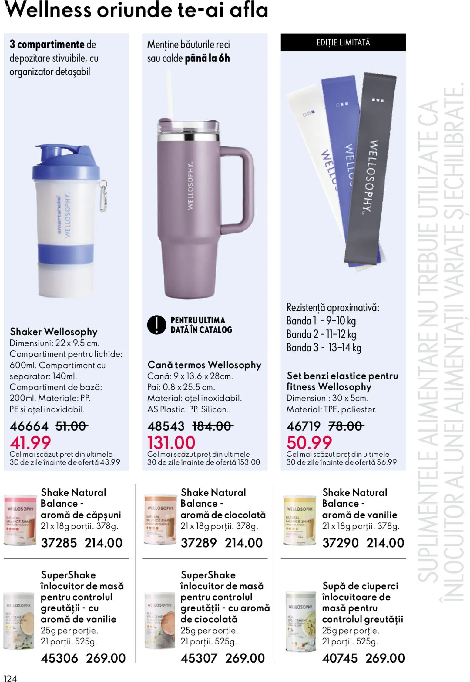 Catalog Oriflame 27 Mai - 15 Iunie 2026 | Pagina 124 | Produse: Masă, Termos, Ciocolată, Shake