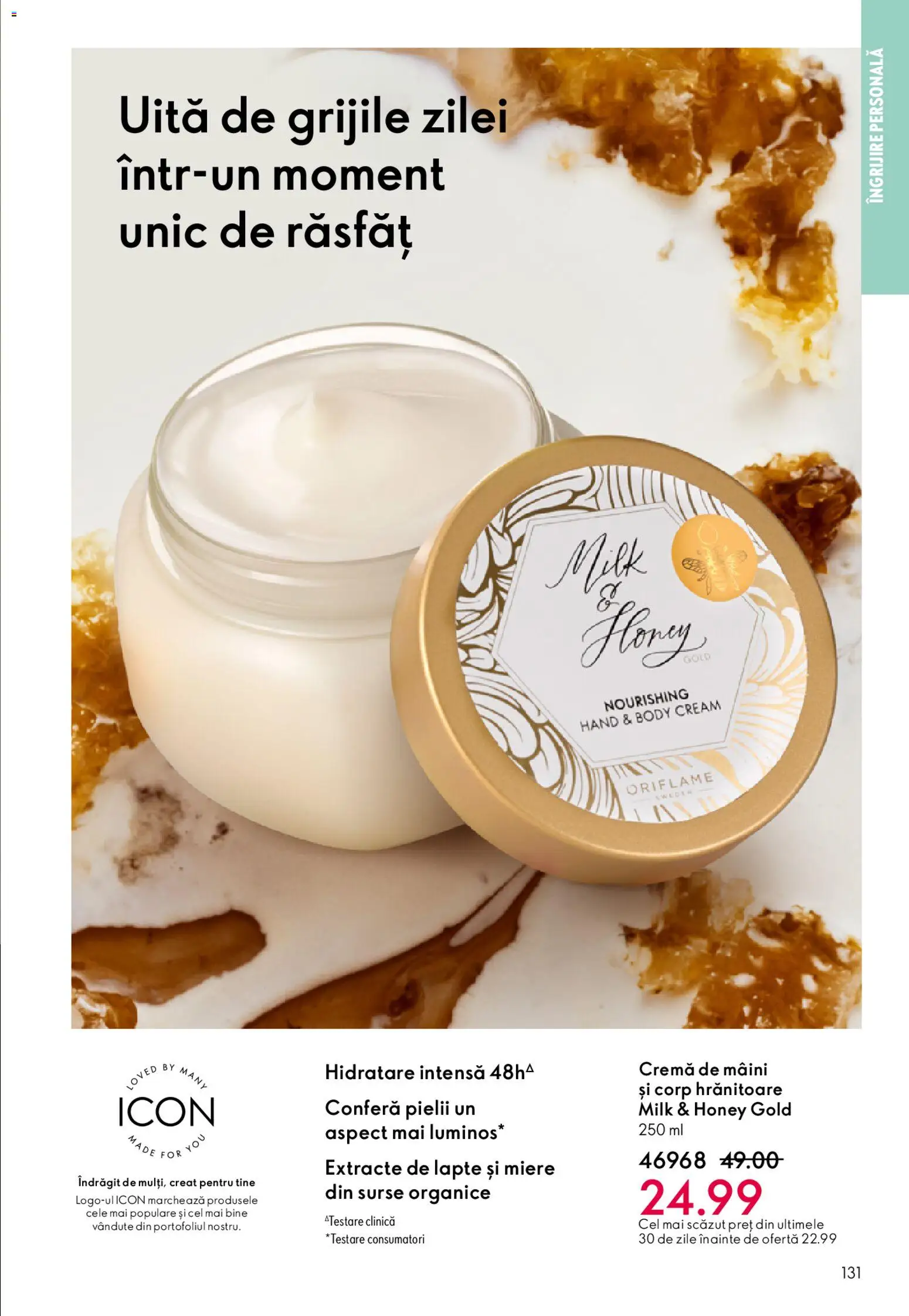 Catalog Oriflame 27 Mai - 15 Iunie 2026 | Pagina 131 | Produse: Body, Lapte, Cremă, Cremă de mâini