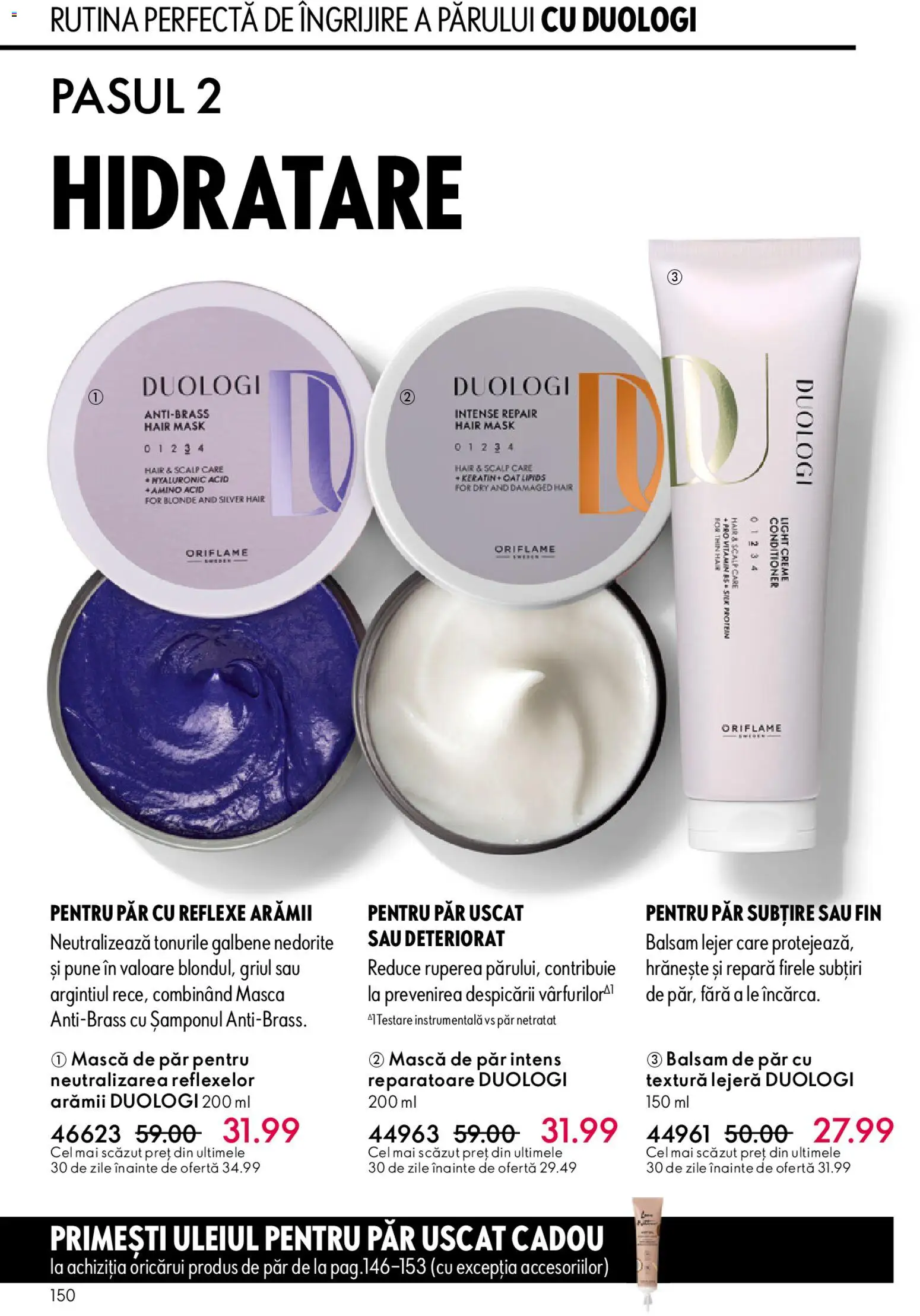 Catalog Oriflame 27 Mai - 15 Iunie 2026 | Pagina 150 | Produse: Balsam, Mască de păr, Balsam de păr