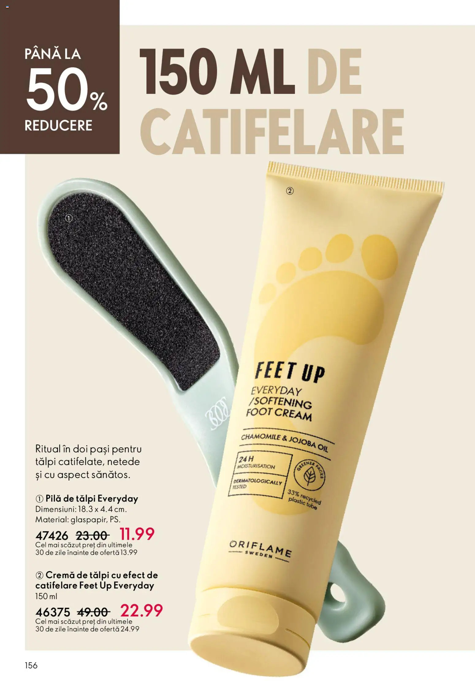 Catalog Oriflame 27 Mai - 15 Iunie 2026 | Pagina 156 | Produse: Pilă de tălpi, Cremă