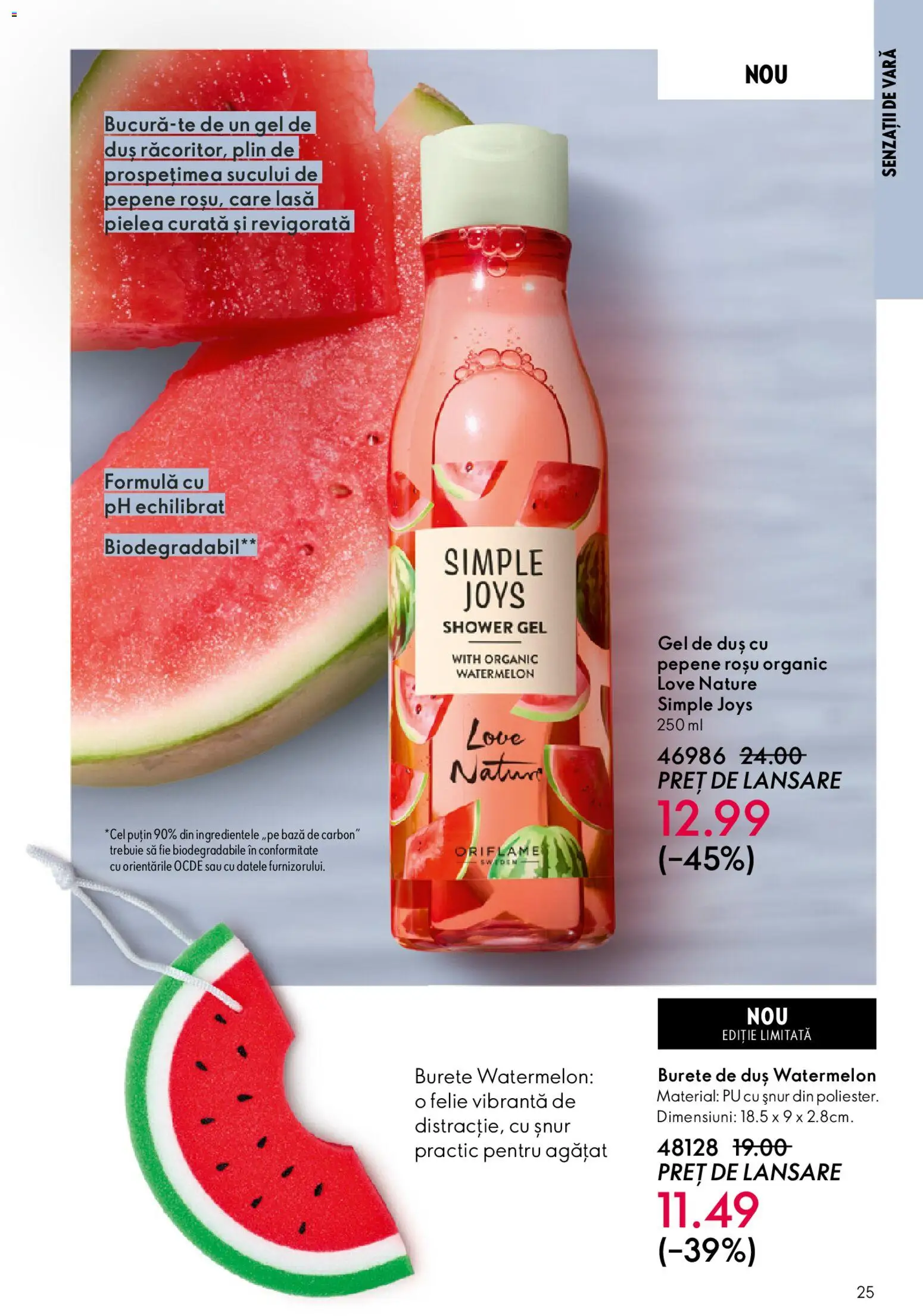 Catalog Oriflame 27 Mai - 15 Iunie 2026 | Pagina 25 | Produse: Duș, Burete, Gel de duș