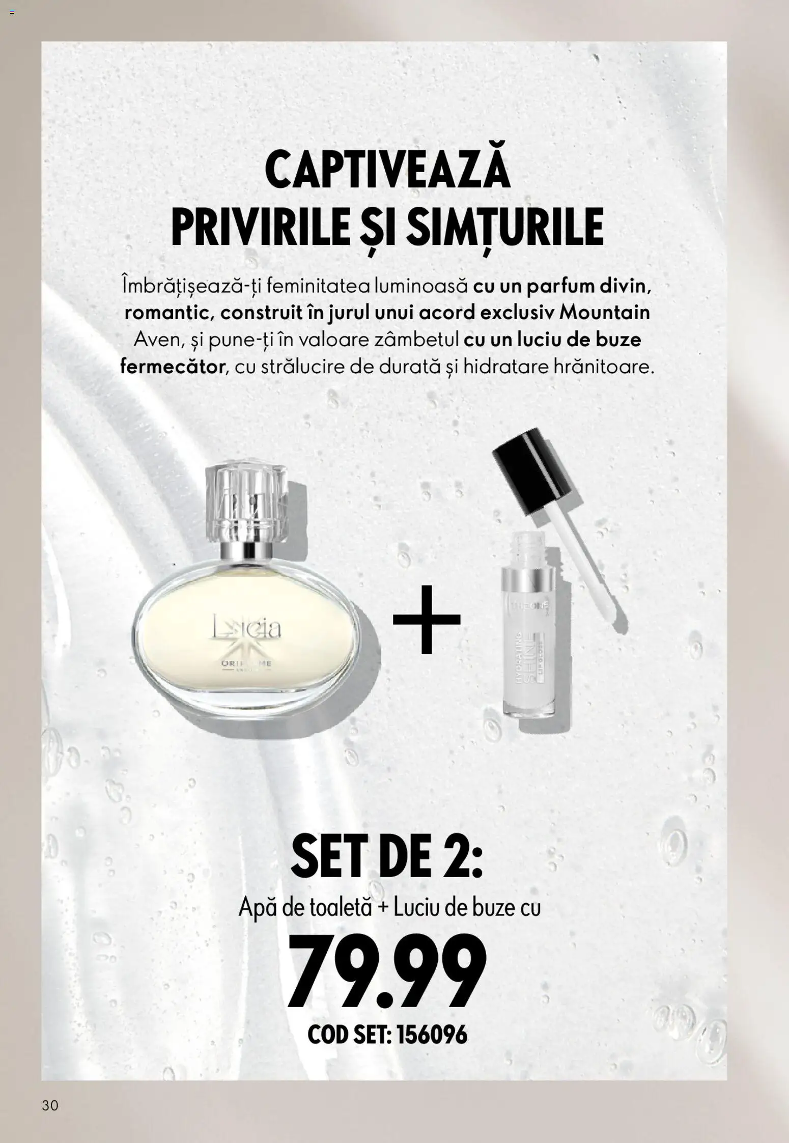 Catalog Oriflame 27 Mai - 15 Iunie 2026 | Pagina 30 | Produse: Toaletă, Parfum, Apă de toaletă, Luciu de buze