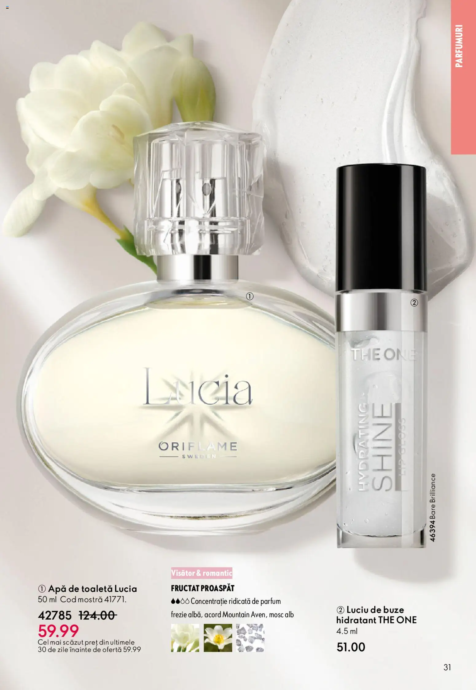 Catalog Oriflame 27 Mai - 15 Iunie 2026 | Pagina 31 | Produse: Toaletă, Parfum, Apă de toaletă, Luciu de buze