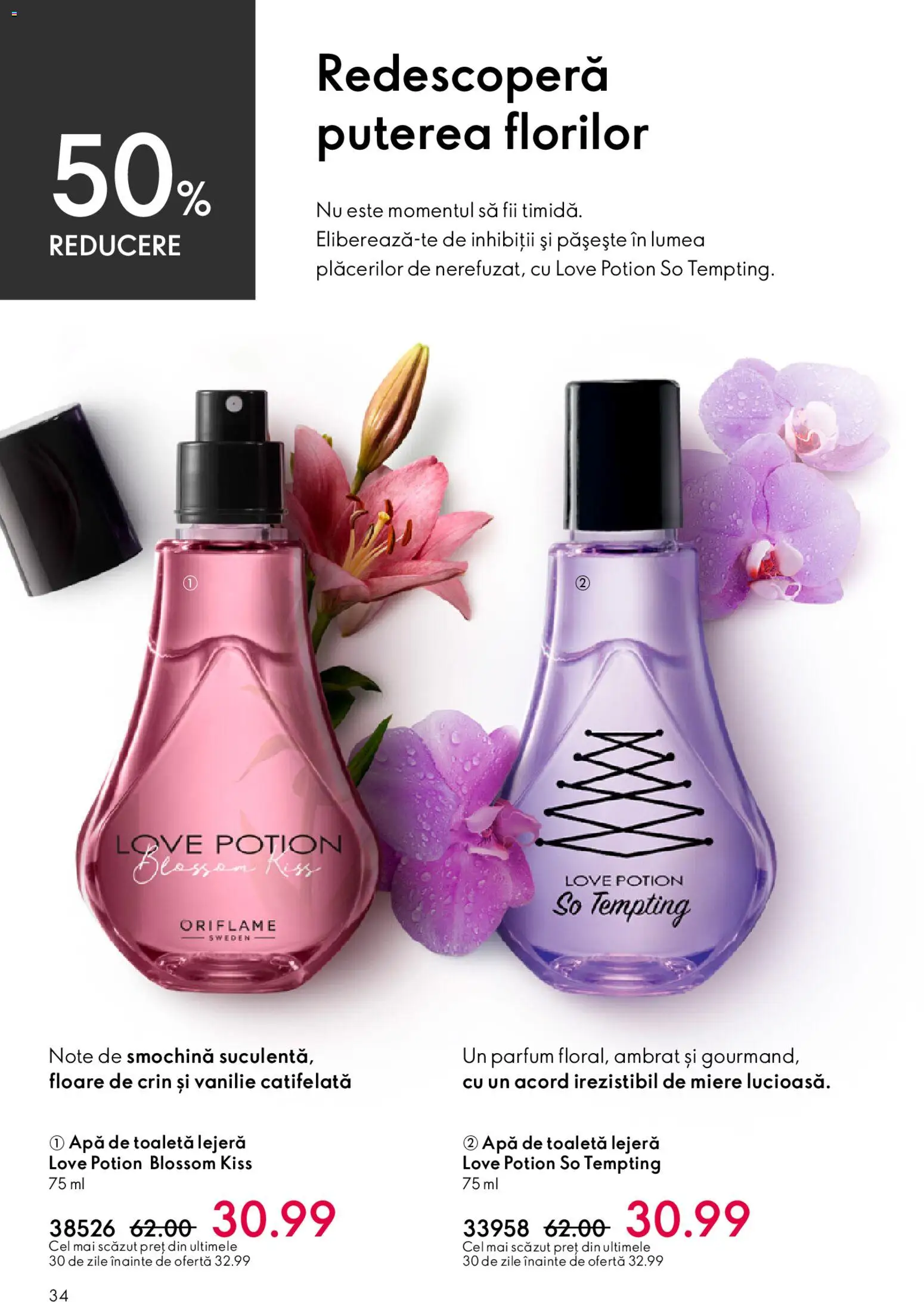 Catalog Oriflame 27 Mai - 15 Iunie 2026 | Pagina 34 | Produse: Toaletă, Parfum, Apă de toaletă, Apă