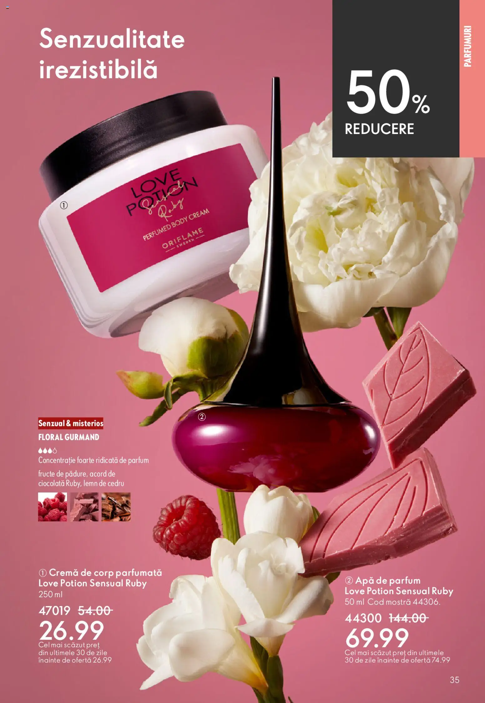 Catalog Oriflame 27 Mai - 15 Iunie 2026 | Pagina 35 | Produse: Cremă, Ciocolată, Apă, Fructe