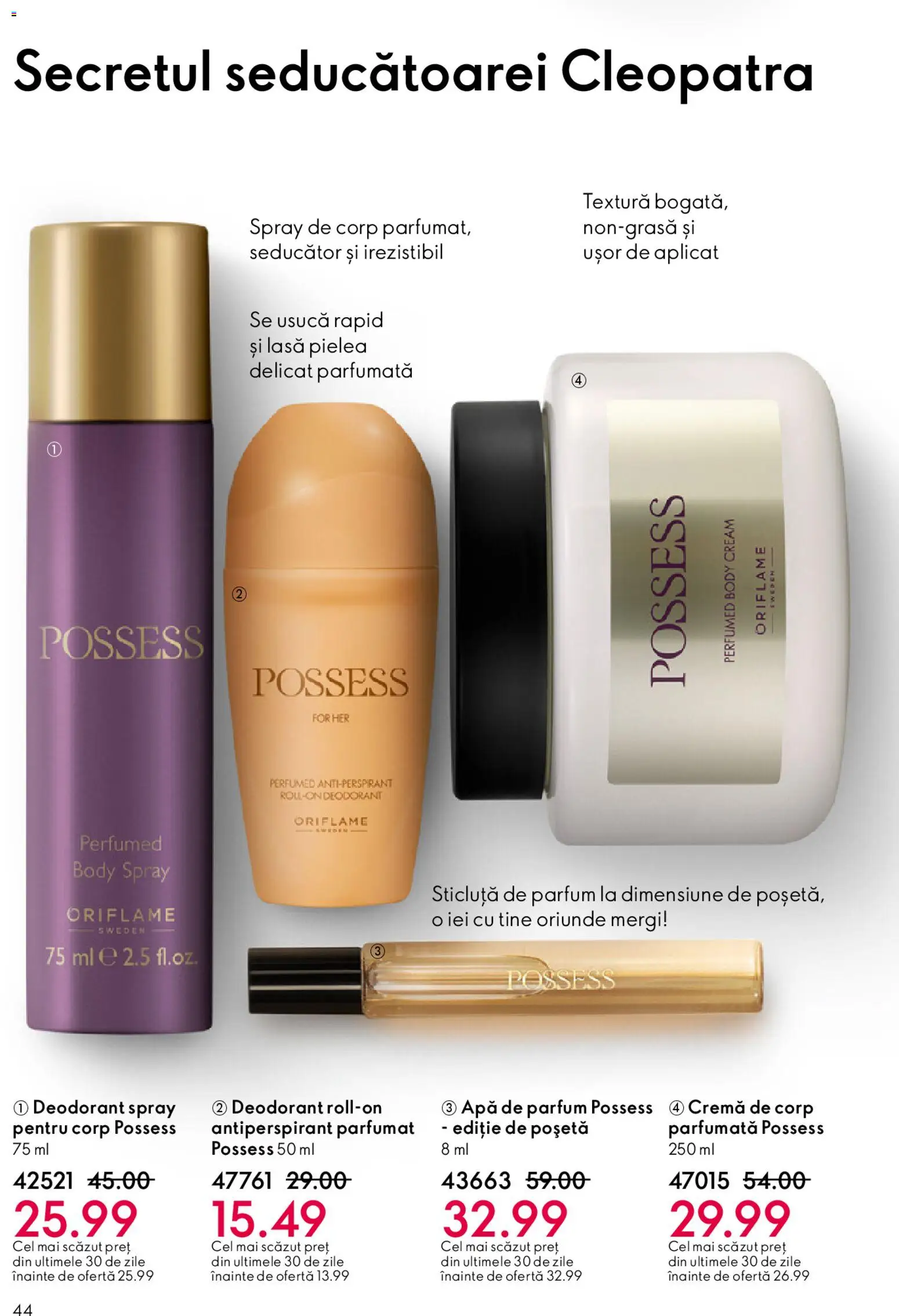 Catalog Oriflame 27 Mai - 15 Iunie 2026 | Pagina 44 | Produse: Apă de parfum, Body, Parfum, Cremă de corp