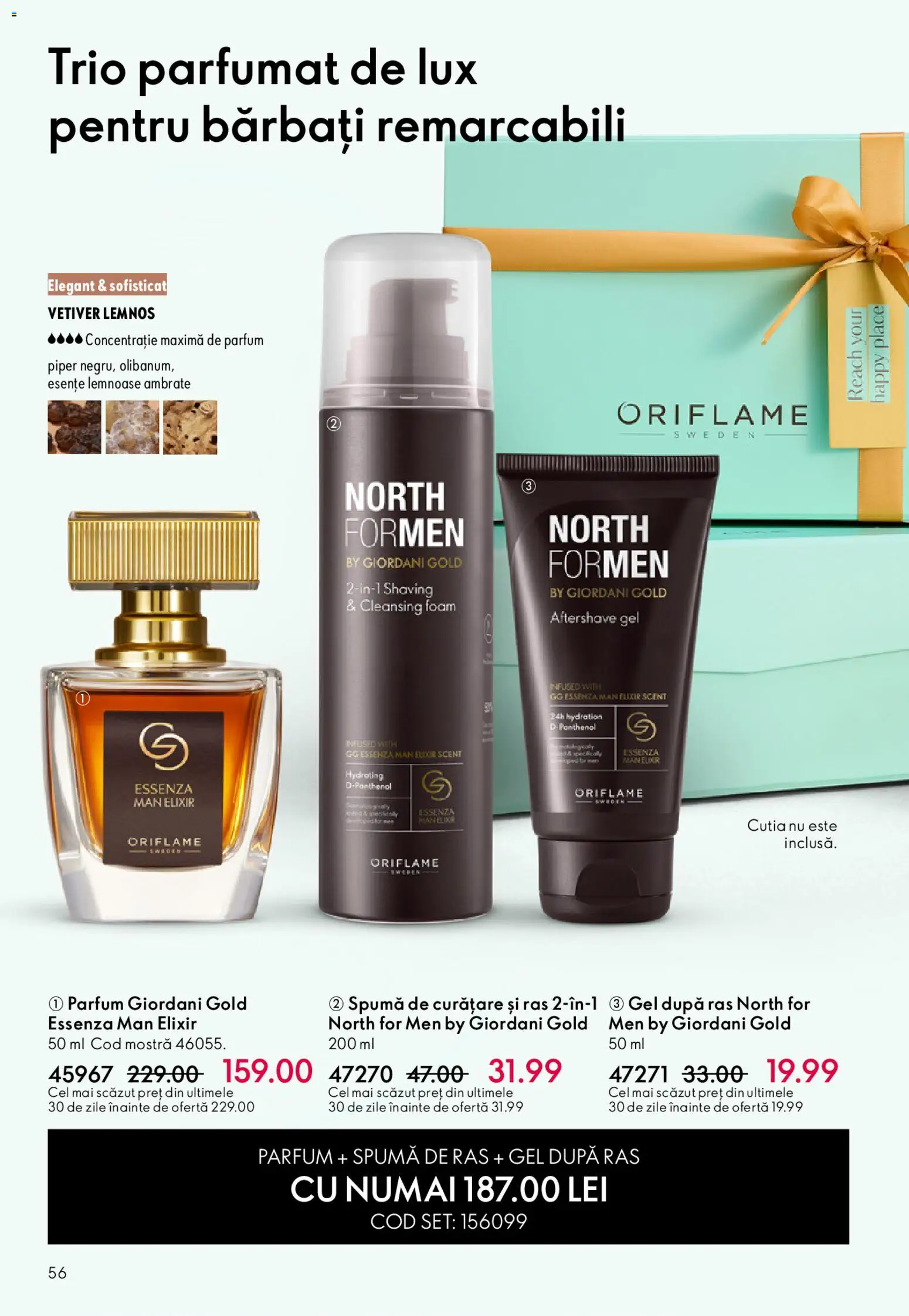 Catalog Oriflame 27 Mai - 15 Iunie 2026 | Pagina 56 | Produse: Elixir, Parfum, Spumă de ras, Piper