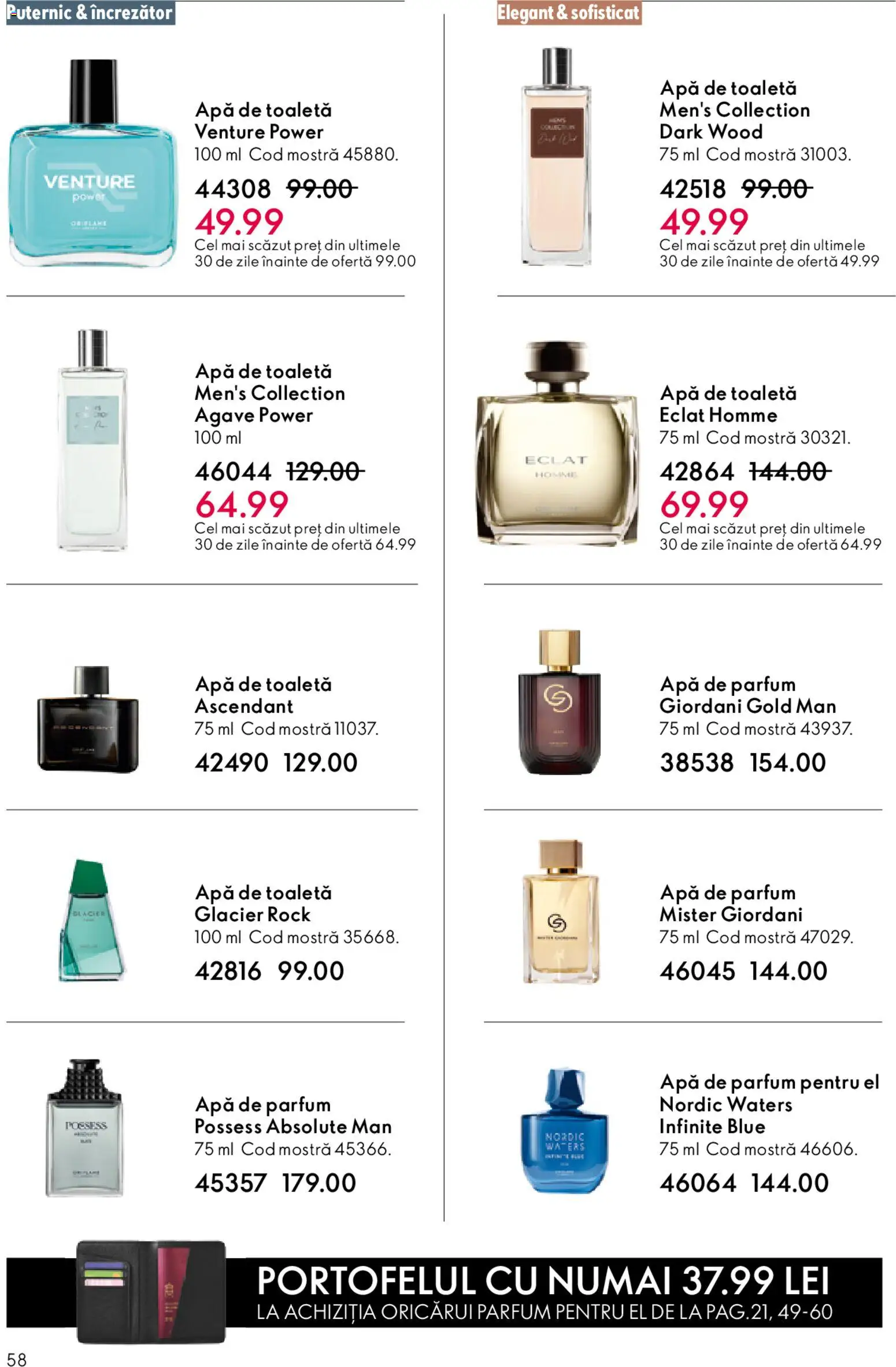Catalog Oriflame 27 Mai - 15 Iunie 2026 | Pagina 58 | Produse: Apă de parfum, Toaletă, Parfum, Apă de toaletă