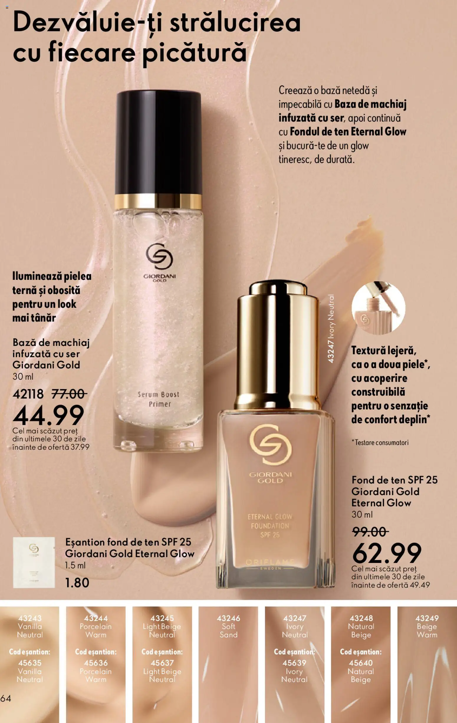 Catalog Oriflame 27 Mai - 15 Iunie 2026 | Pagina 64 | Produse: Fond de ten, Serum, Bază de machiaj, Machiaj