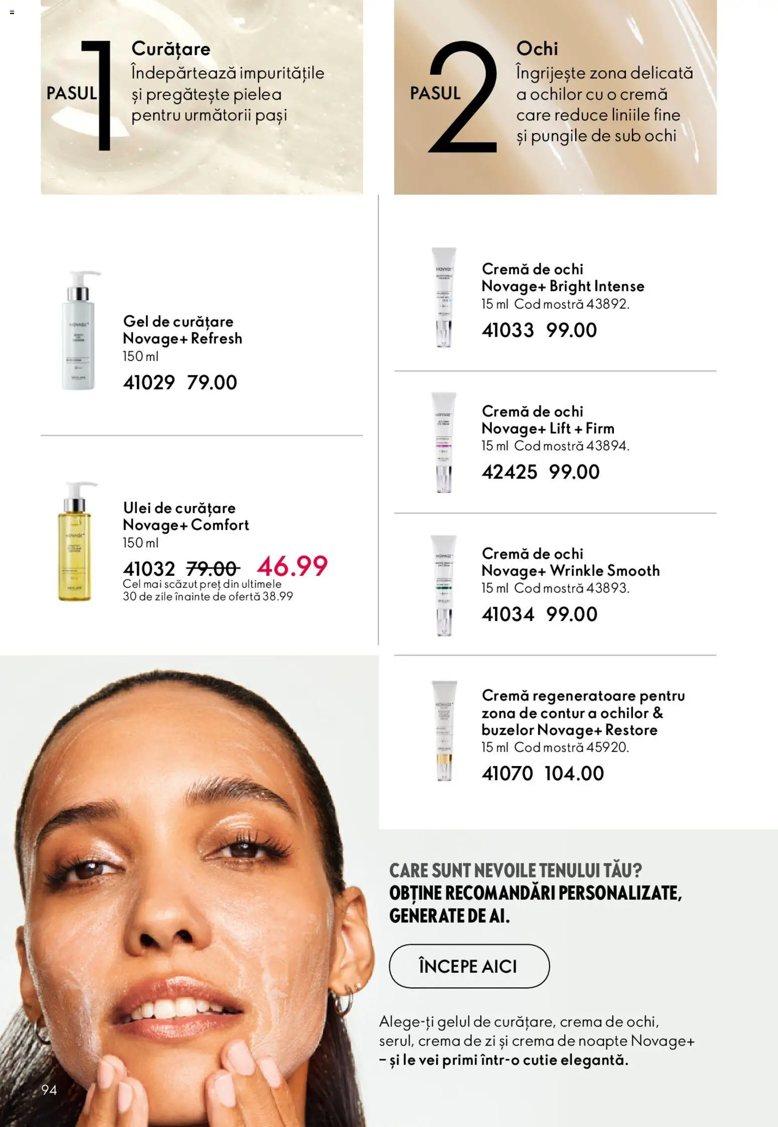 Catalog Oriflame 27 Mai - 15 Iunie 2026 | Pagina 94 | Produse: Cremă de noapte, Gel de curățare, Cutie, Ulei