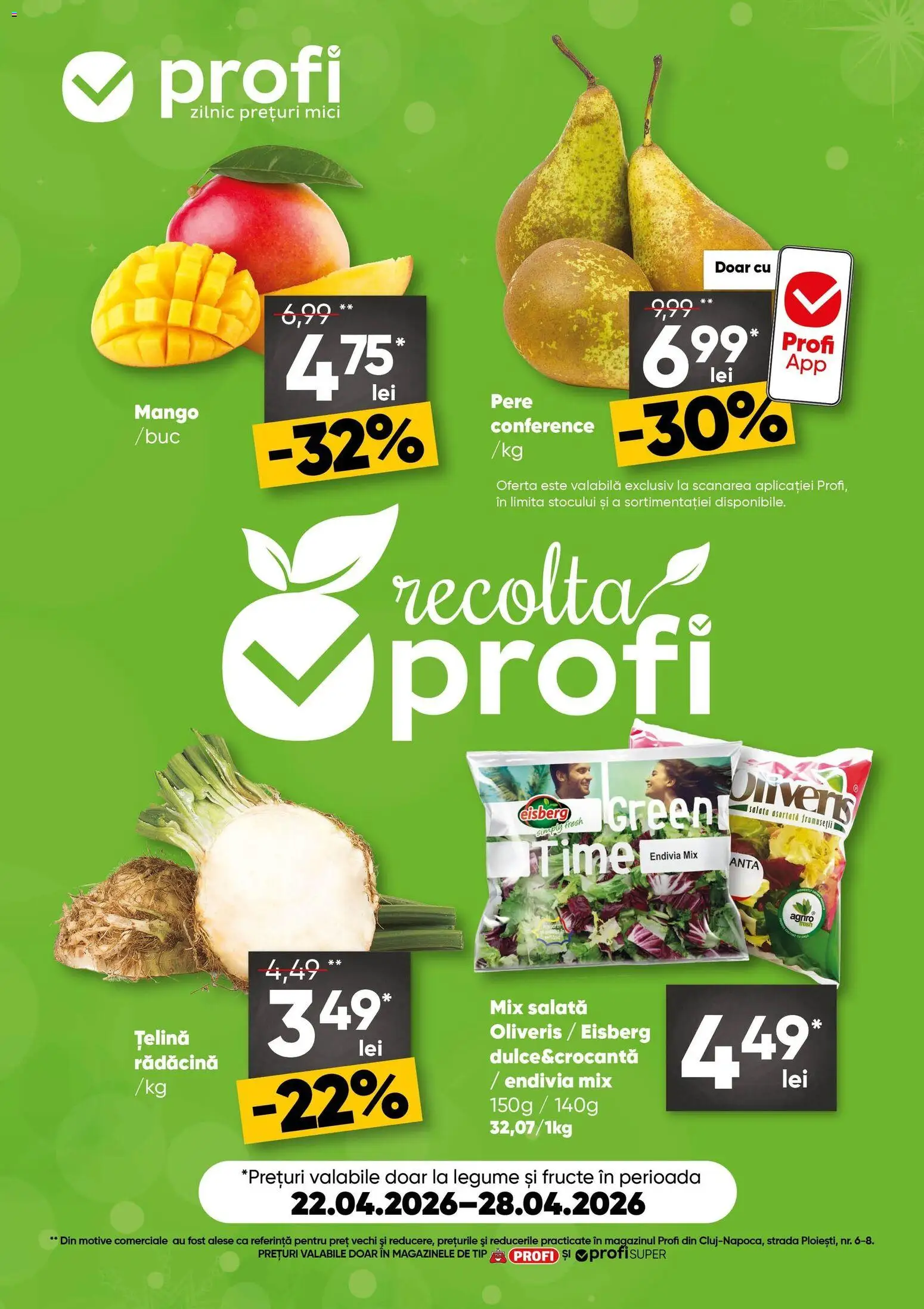 Catalog Profi 22 - 27 Aprilie 2026 | Pagina 1 | Produse: Mici, Salată, Legume, Fructe