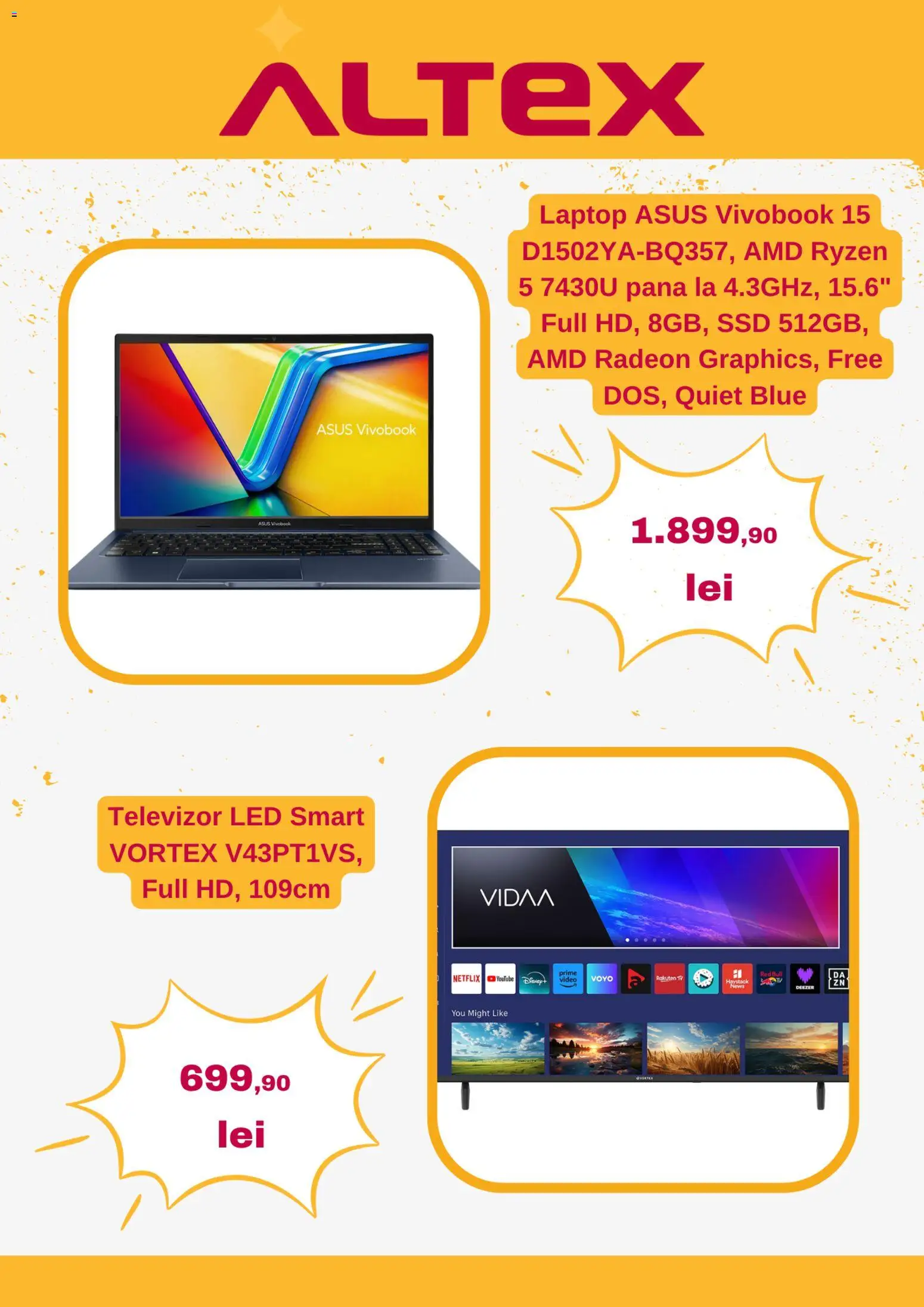 Catalog Altex 23 - 28 Aprilie 2026 | Pagina 3 | Produse: Vestiyer, Televizor, Video, Babak