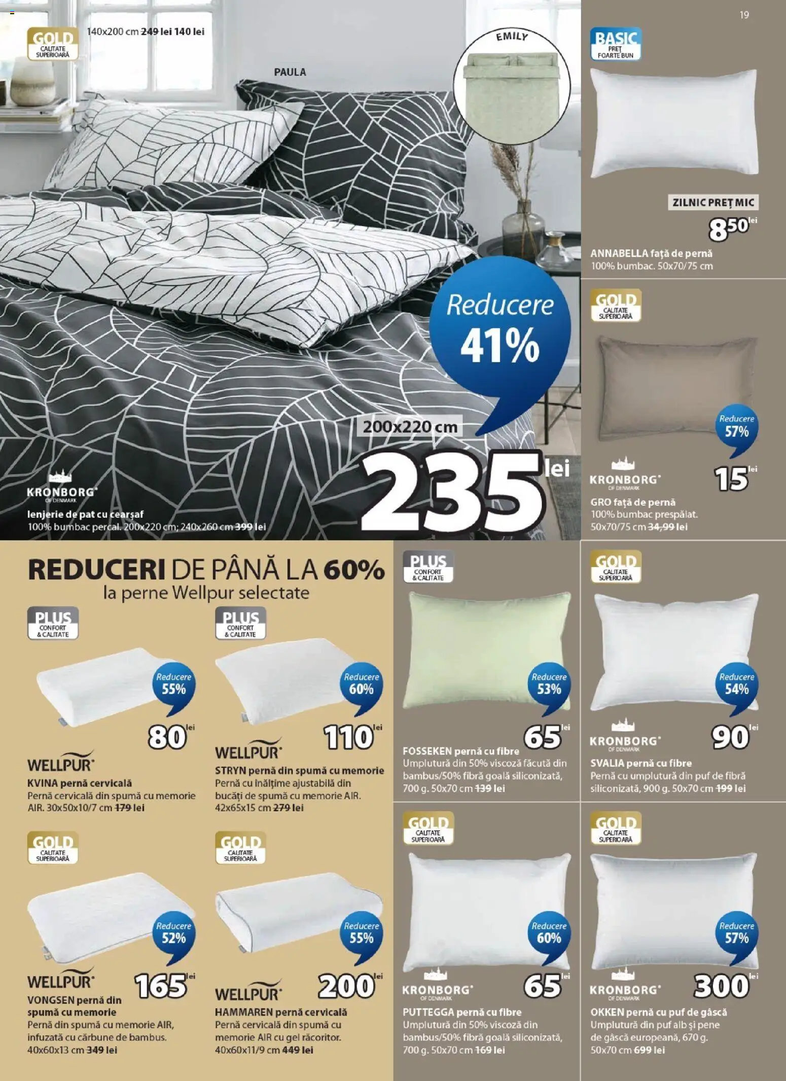 Catalog JYSK 24 Aprilie - 25 Mai 2026 | Pagina 19 | Produse: Memorie, Pat, Pernă, Față de pernă