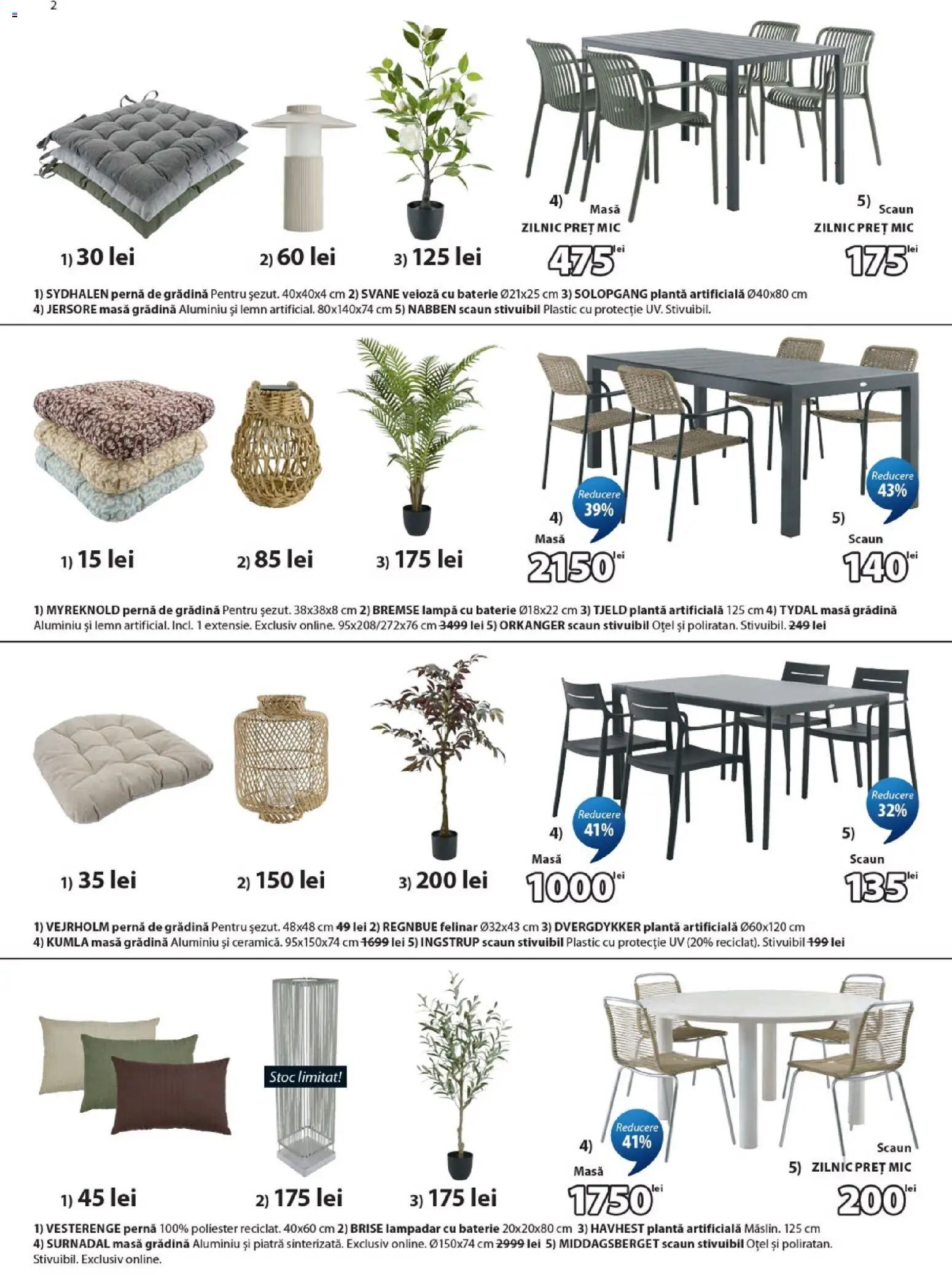 Catalog JYSK 24 Aprilie - 25 Mai 2026 | Pagina 2 | Produse: Scaun, Baterie, Lampă, Veioză