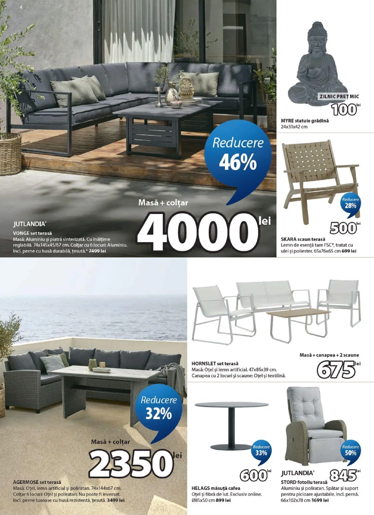 Catalog JYSK 24 Aprilie - 25 Mai 2026 | Pagina 4 | Produse: Canapea, Masă, Scaun, Ulei