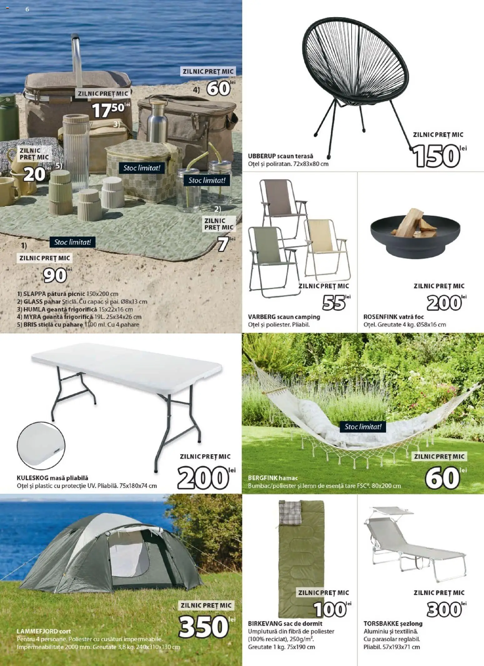 Catalog JYSK 24 Aprilie - 25 Mai 2026 | Pagina 6 | Produse: Pahare, Cort, Hamac, Șezlong