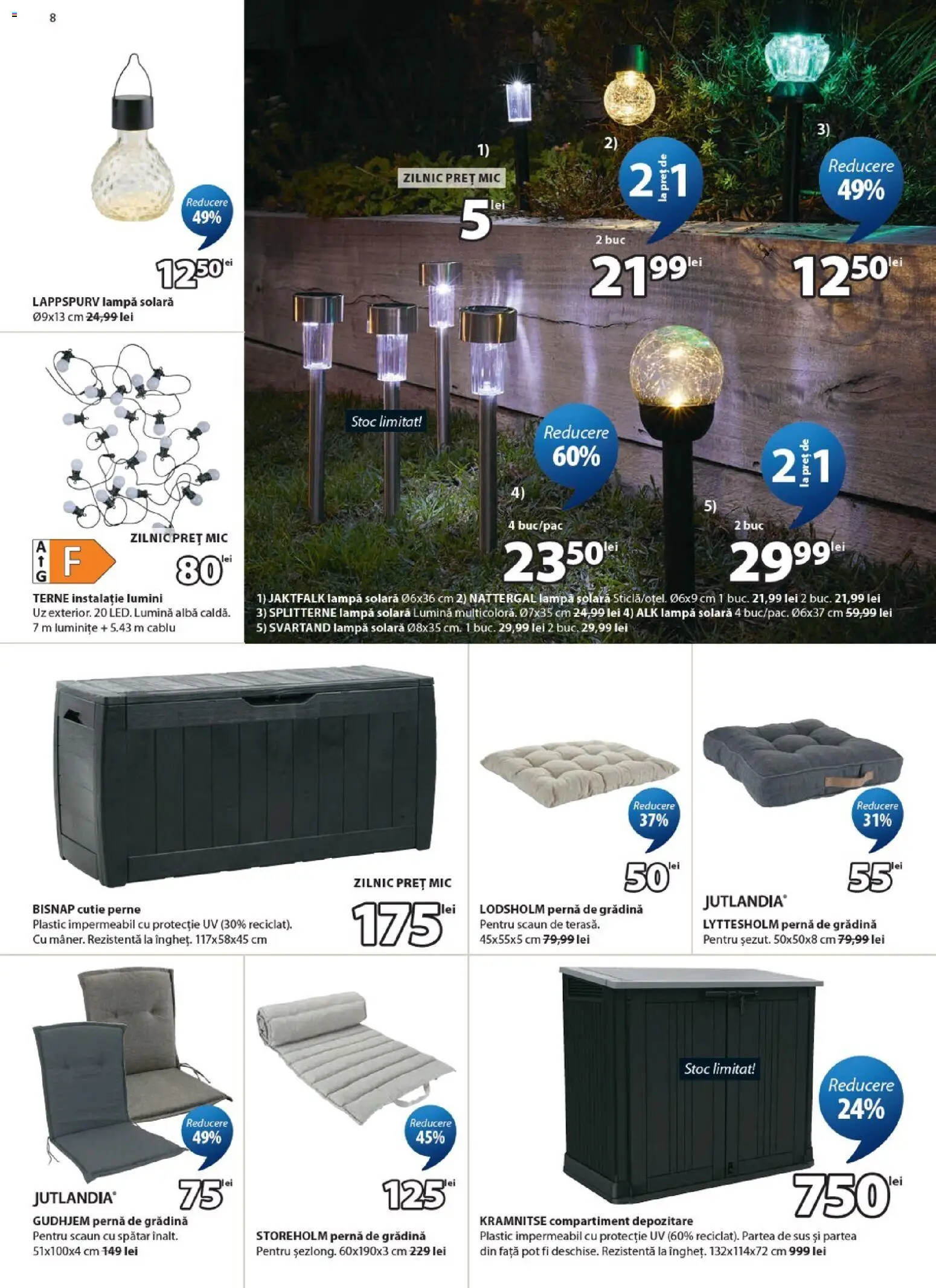 Catalog JYSK 24 Aprilie - 25 Mai 2026 | Pagina 8 | Produse: Tavuk suyu, Pernă, Scaun, Cutie