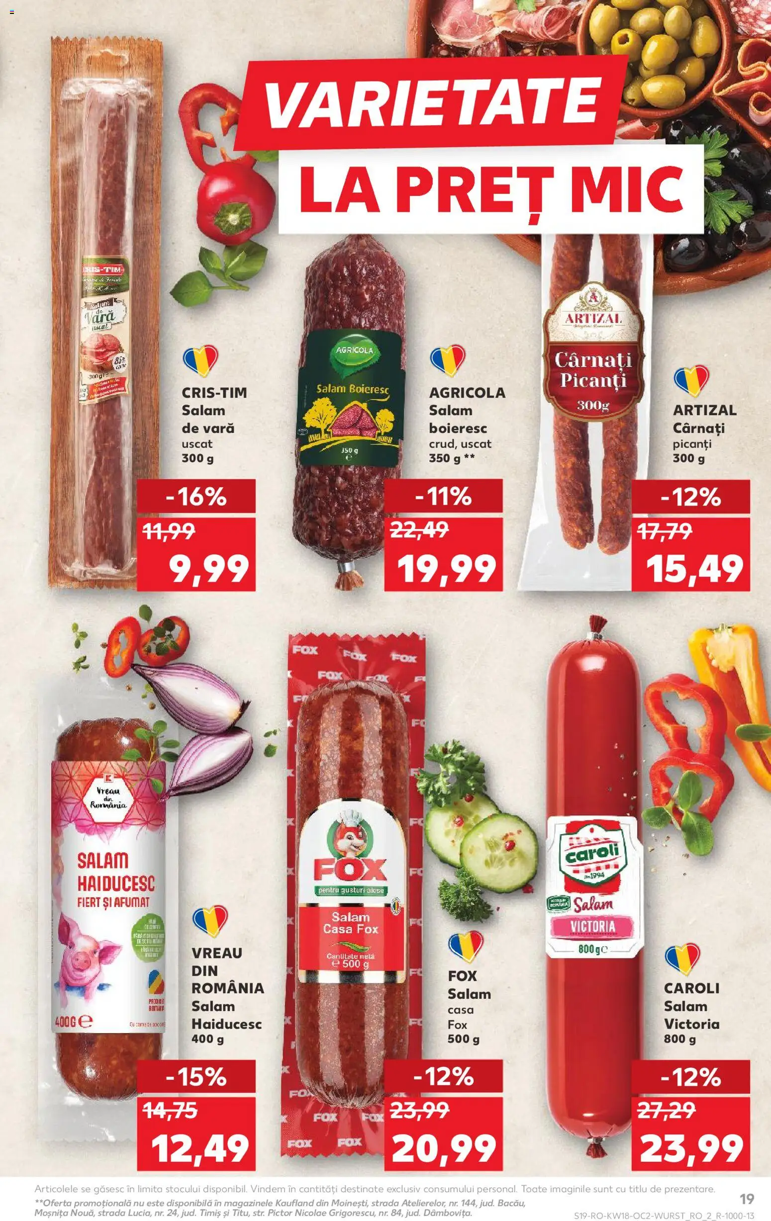 Catalog Kaufland 29 Aprilie - 4 Mai 2026 | Pagina 19 | Produse: Salam, Cârnați