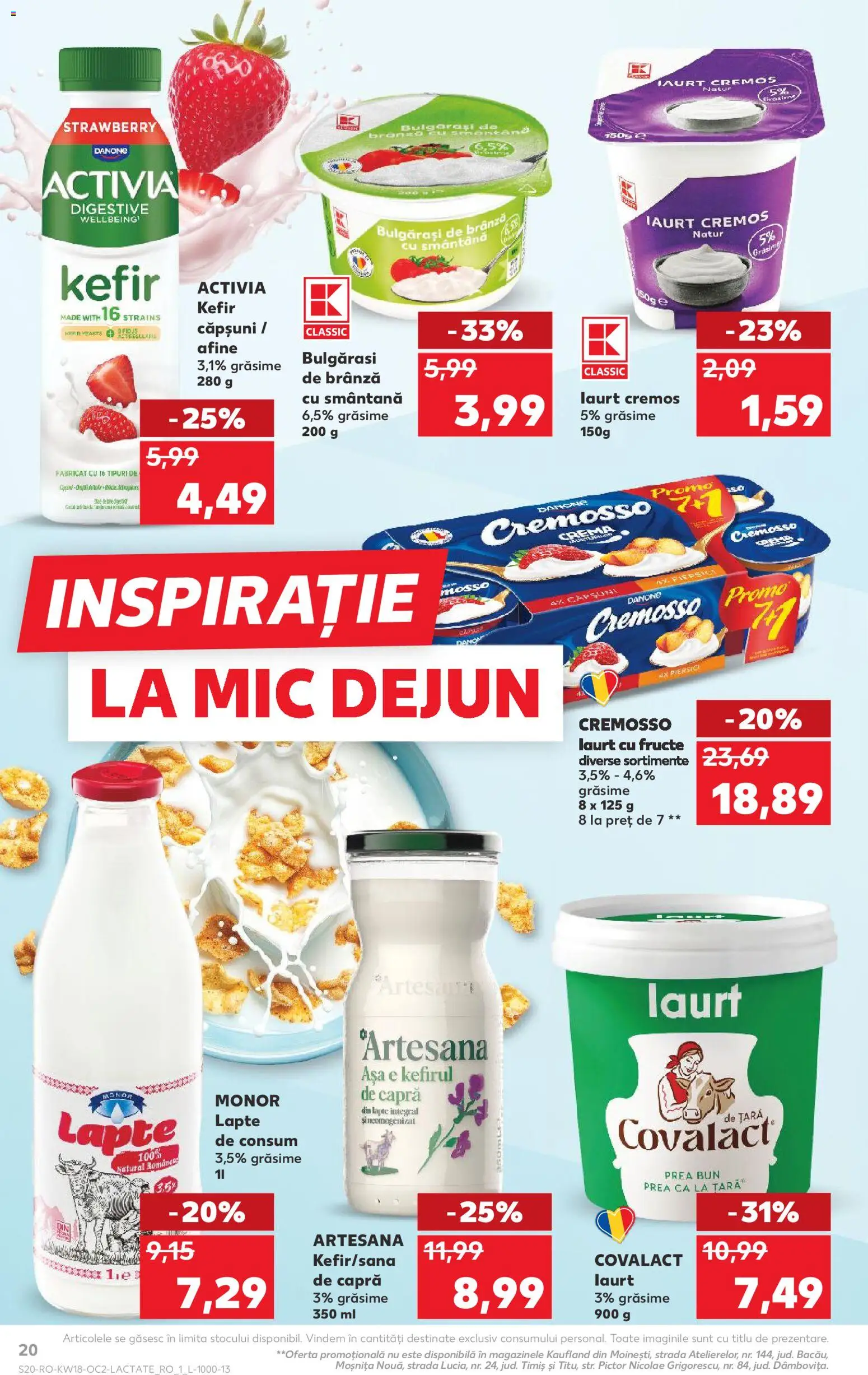 Catalog Kaufland 29 Aprilie - 4 Mai 2026 | Pagina 20 | Produse: Cremă, Kefir, Căpșuni, Smântână