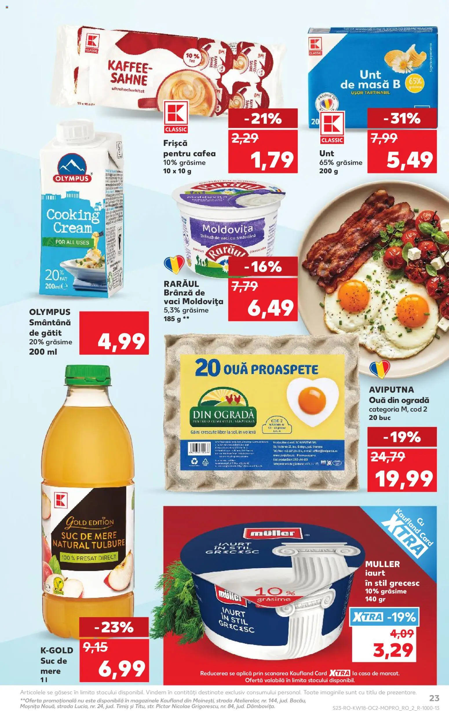 Catalog Kaufland 29 Aprilie - 4 Mai 2026 | Pagina 23 | Produse: Masă, Unt, Ouă, Cafea