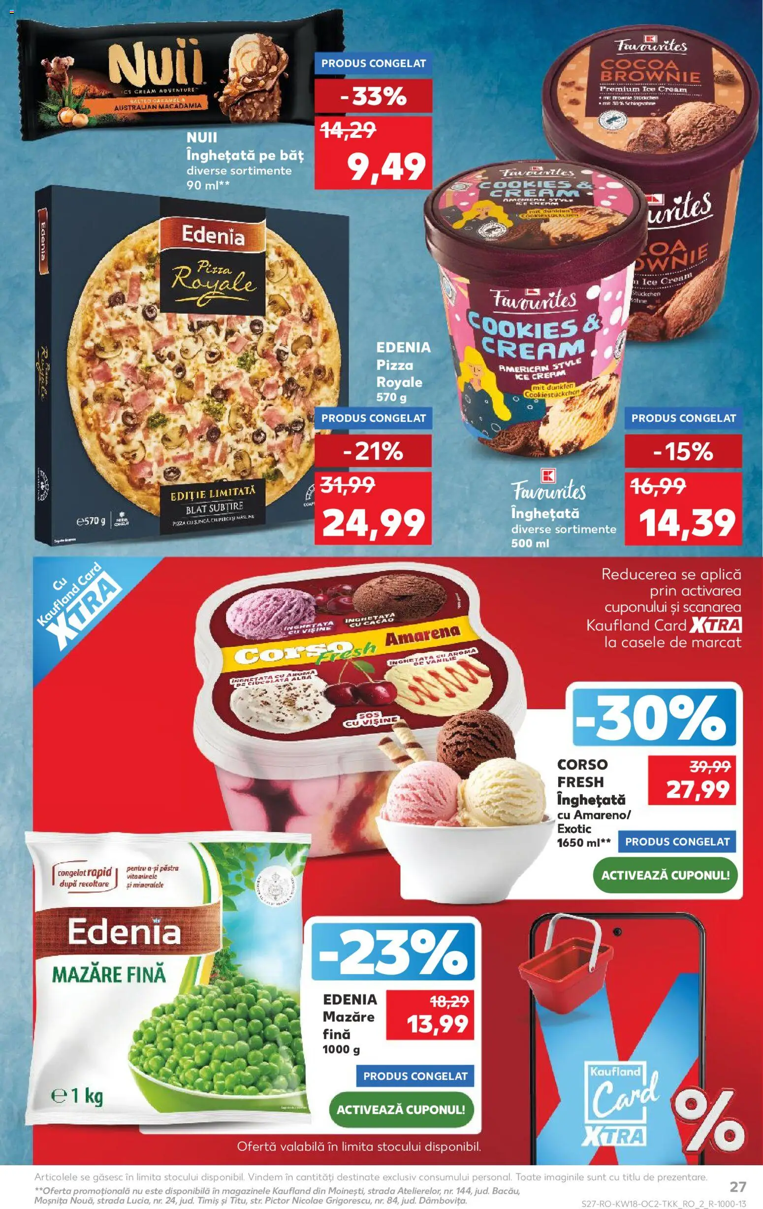 Catalog Kaufland 29 Aprilie - 4 Mai 2026 | Pagina 27 | Produse: Delgeç, Ciocolată, Pizza, Înghețată