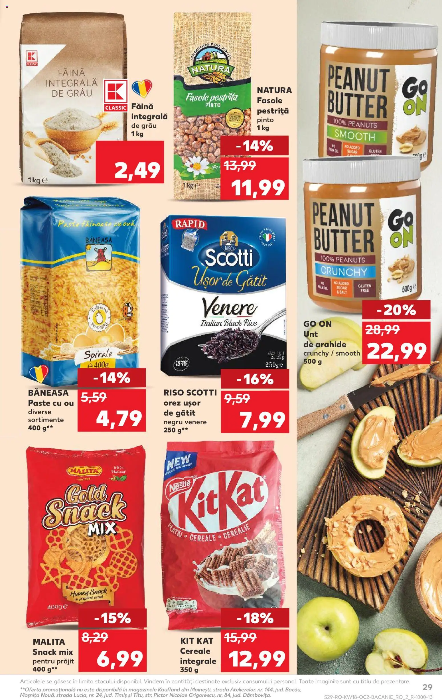 Catalog Kaufland 29 Aprilie - 4 Mai 2026 | Pagina 29 | Produse: Unt, Unt de arahide, Făină, Cereale