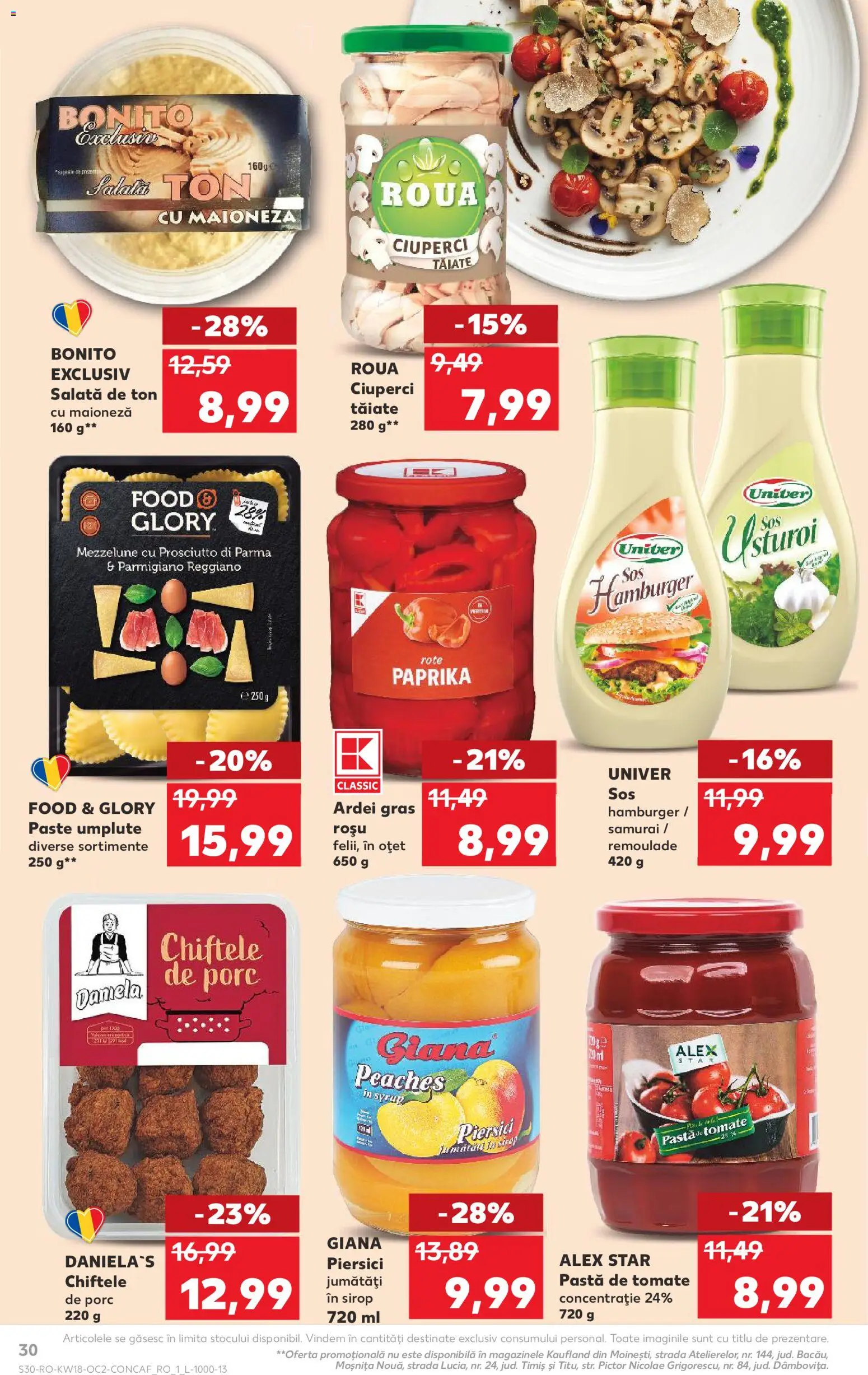 Catalog Kaufland 29 Aprilie - 4 Mai 2026 | Pagina 30 | Produse: Pastă de tomate, Sirop, Salată, Sos