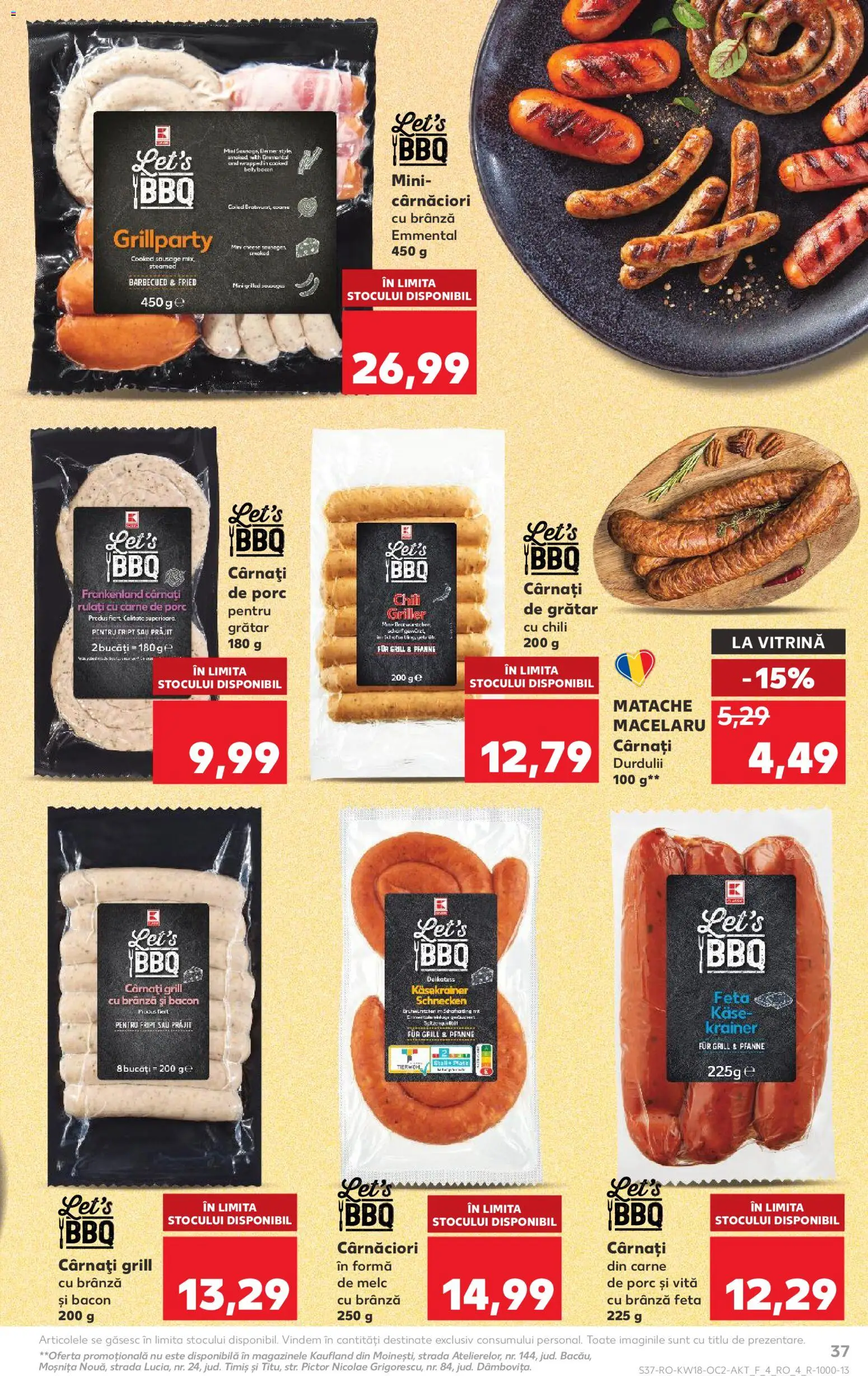 Catalog Kaufland 29 Aprilie - 4 Mai 2026 | Pagina 37 | Produse: Grătar, Bacon, Brânză, Cârnați