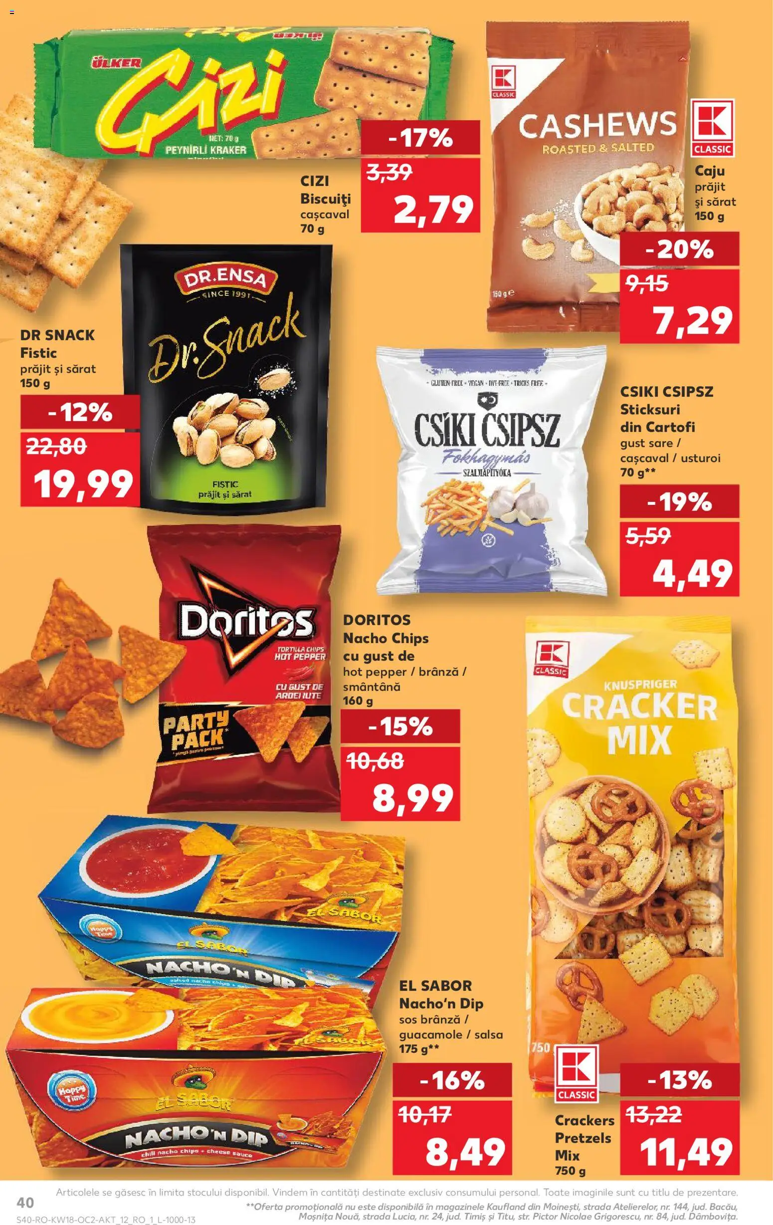 Catalog Kaufland 29 Aprilie - 4 Mai 2026 | Pagina 40 | Produse: Fistic, Smântână, Sare, Usturoi