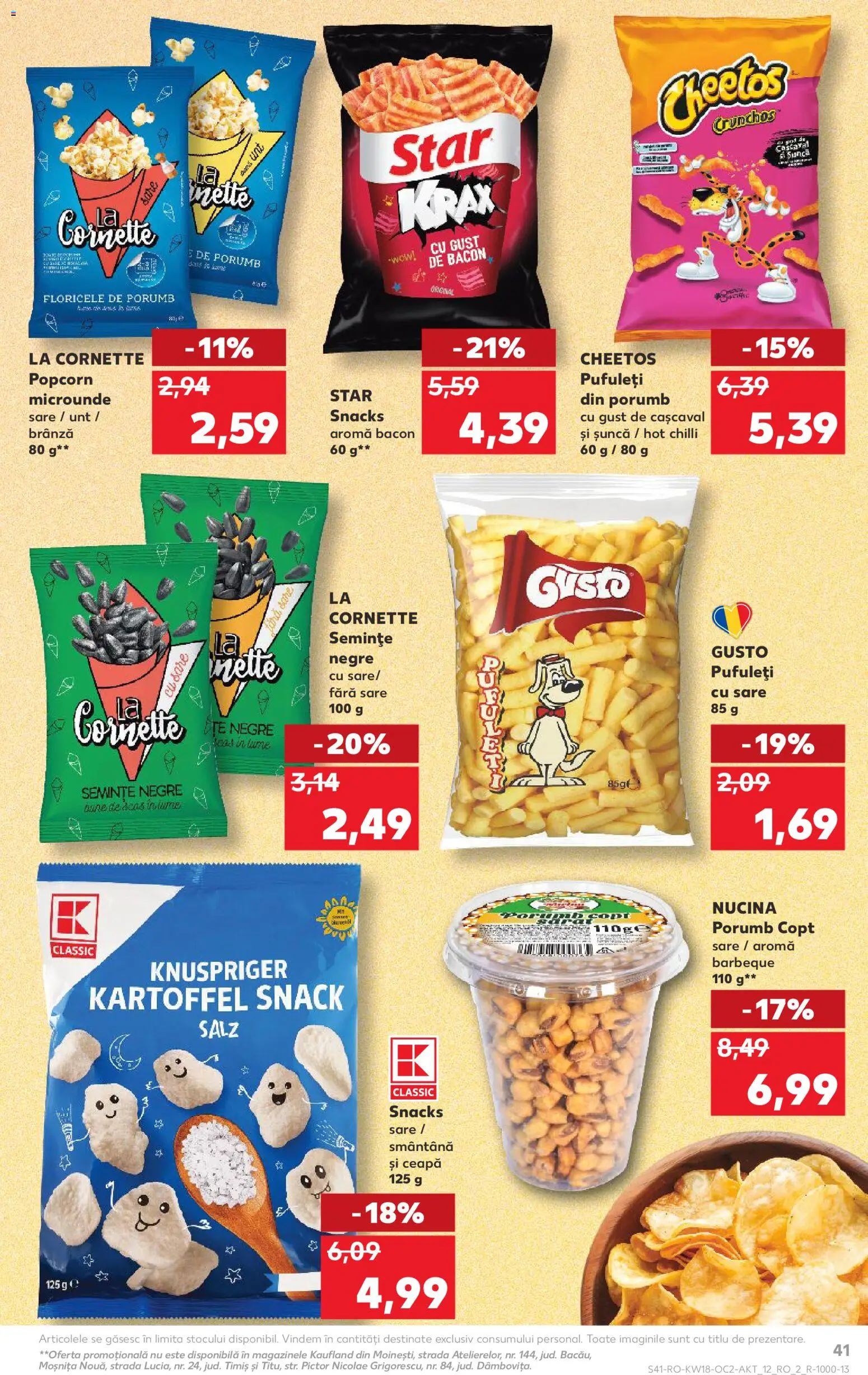 Catalog Kaufland 29 Aprilie - 4 Mai 2026 | Pagina 41 | Produse: Pufuleți, Porumb, Ceapă, Sare