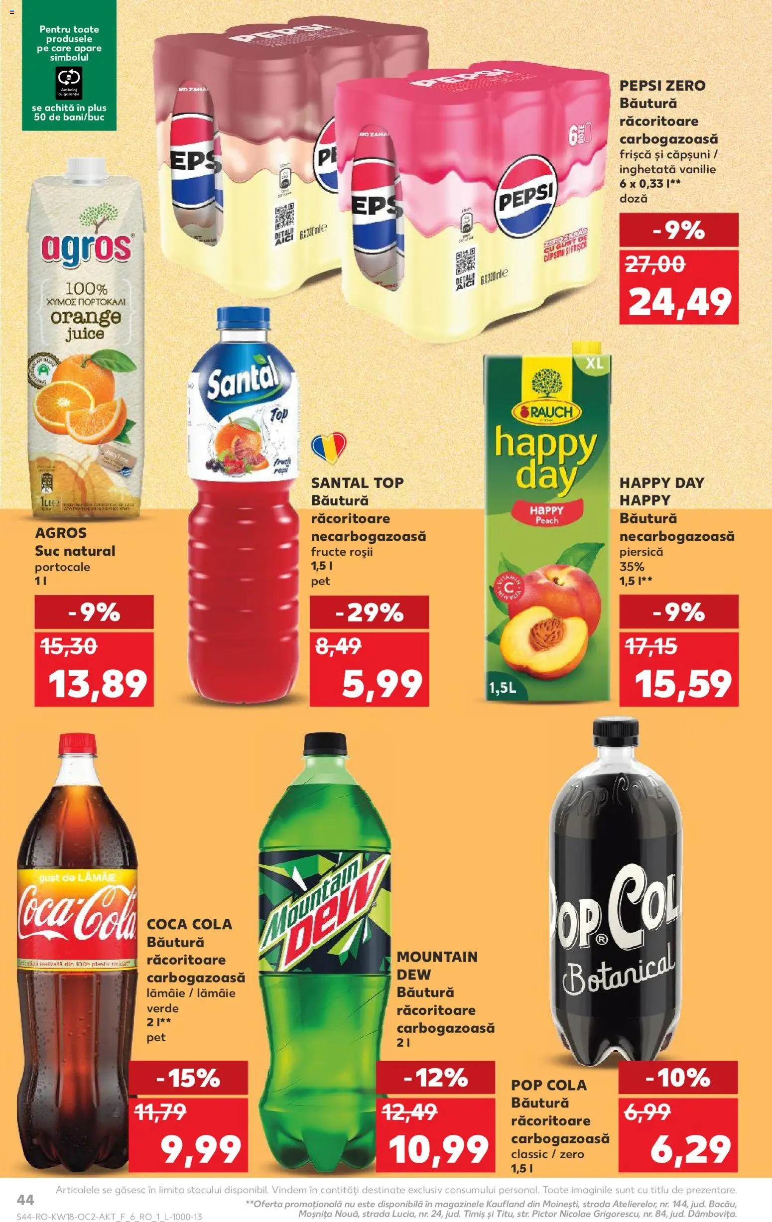 Catalog Kaufland 29 Aprilie - 4 Mai 2026 | Pagina 44 | Produse: Piersică, Roșii, Înghețată, Lămâie