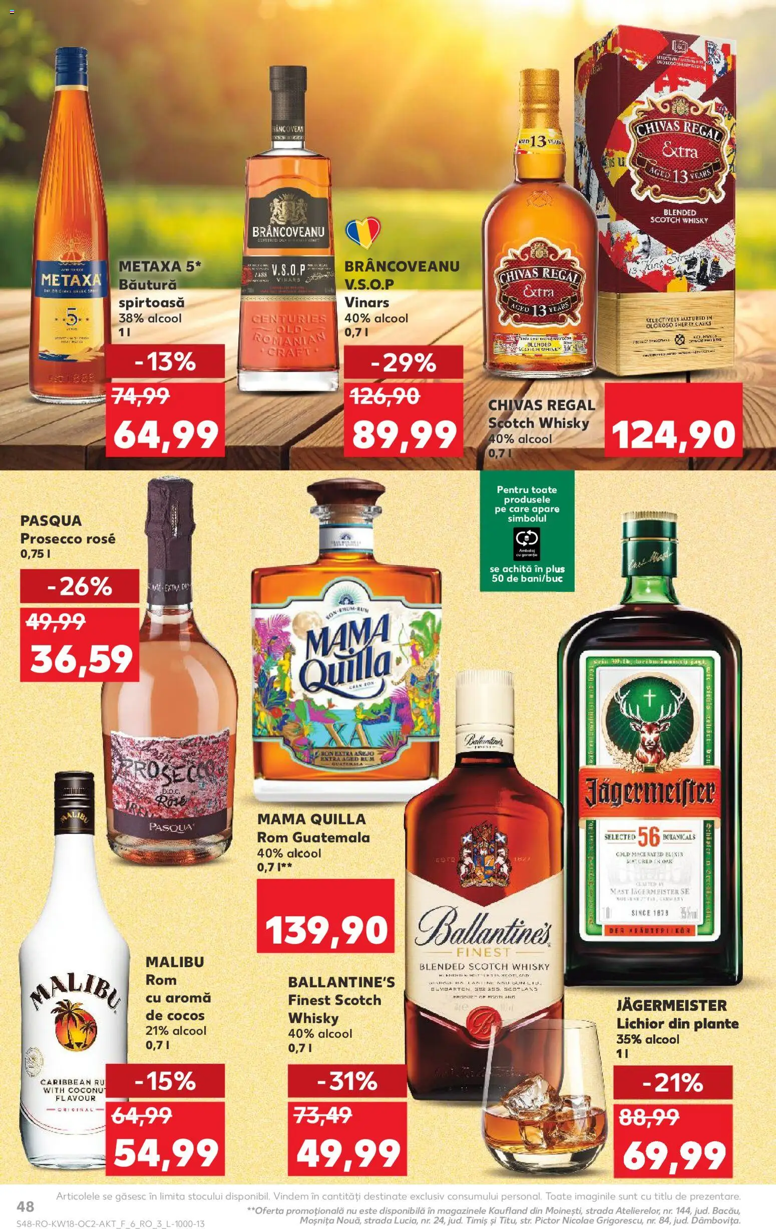 Catalog Kaufland 29 Aprilie - 4 Mai 2026 | Pagina 48 | Produse: Elixir, Lichior, Prosecco, Rom