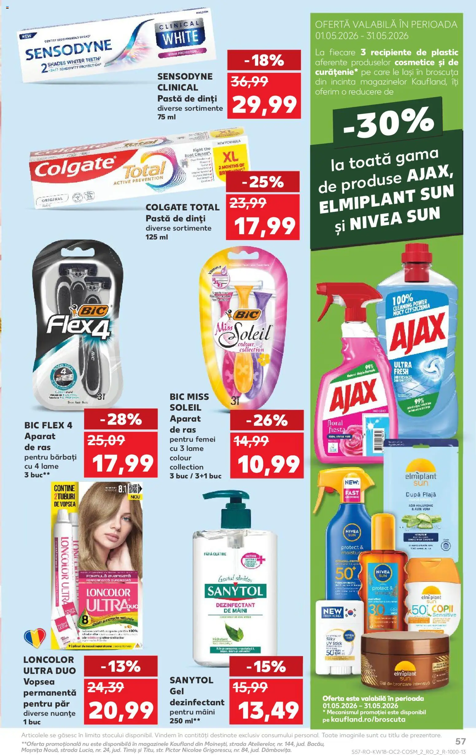 Catalog Kaufland 29 Aprilie - 4 Mai 2026 | Pagina 57 | Produse: Aparat De Ras, Recipiente, Pastă de dinți, Gel dezinfectant