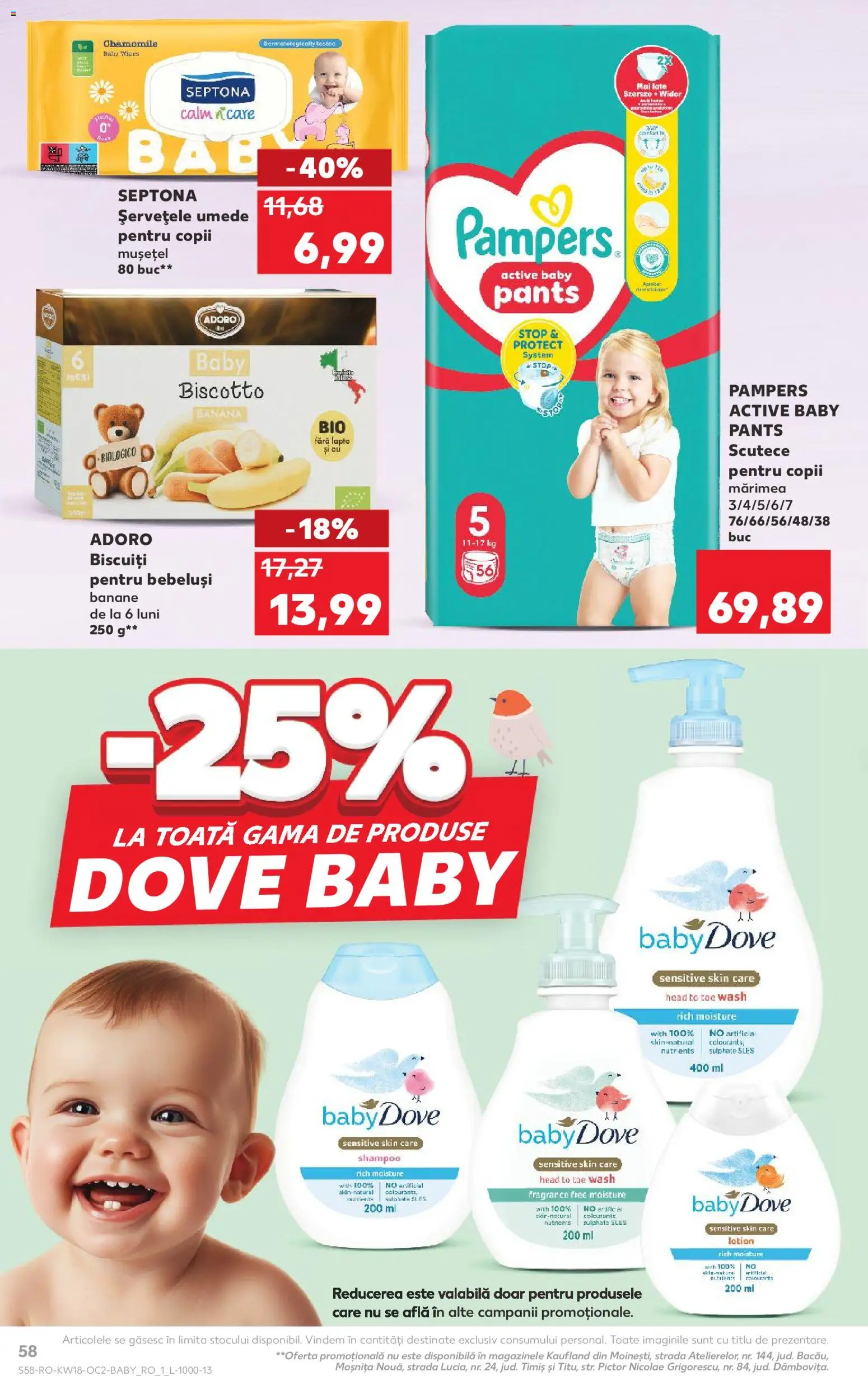 Catalog Kaufland 29 Aprilie - 4 Mai 2026 | Pagina 58 | Produse: Pirinç gevreği, Banane, Șervețele umede, Biscuiți