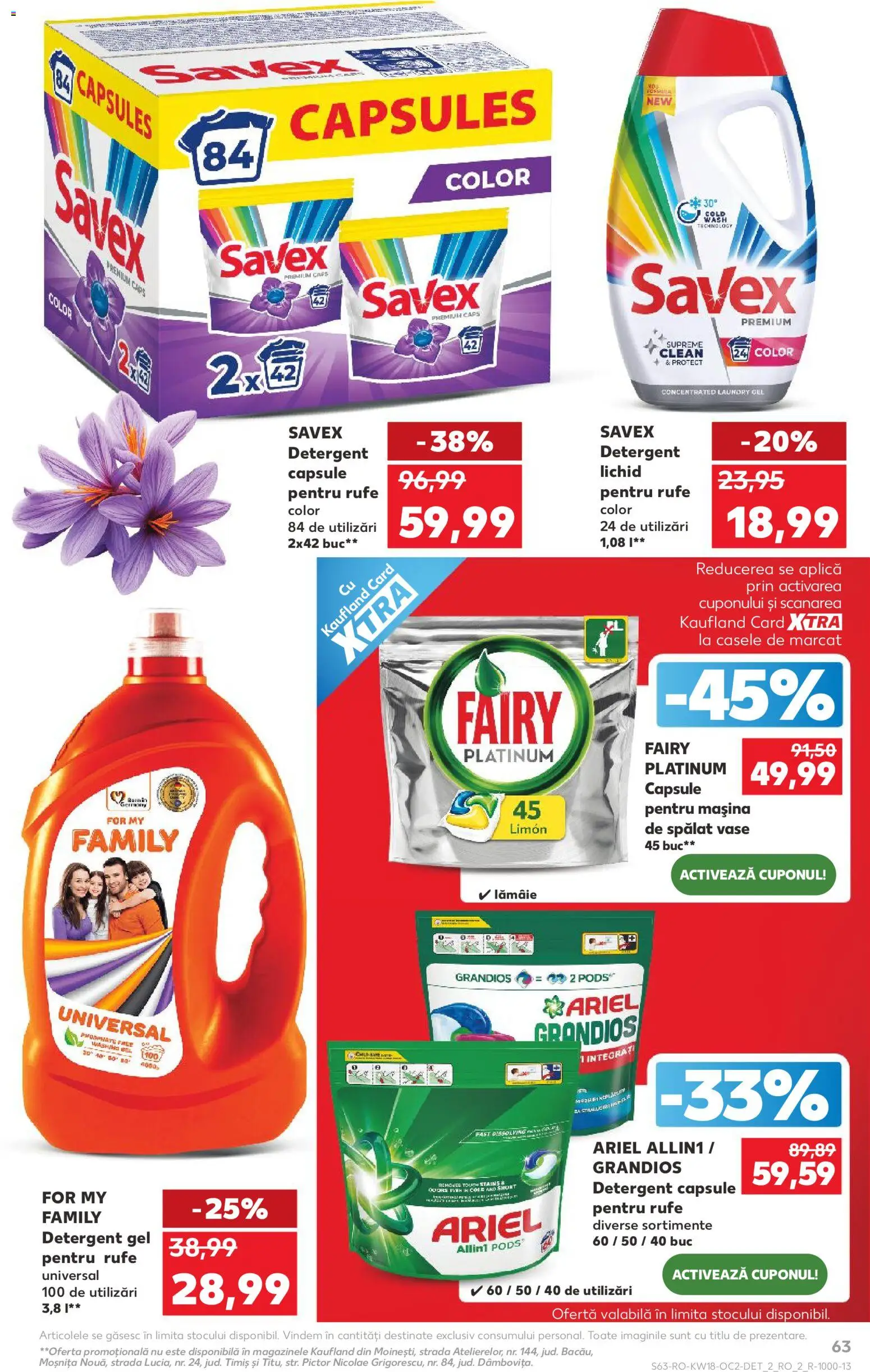 Catalog Kaufland 29 Aprilie - 4 Mai 2026 | Pagina 63 | Produse: Mașină De Spălat, Mașină De Spălat Vase, Capsule pentru mașina de spălat, Lămâie