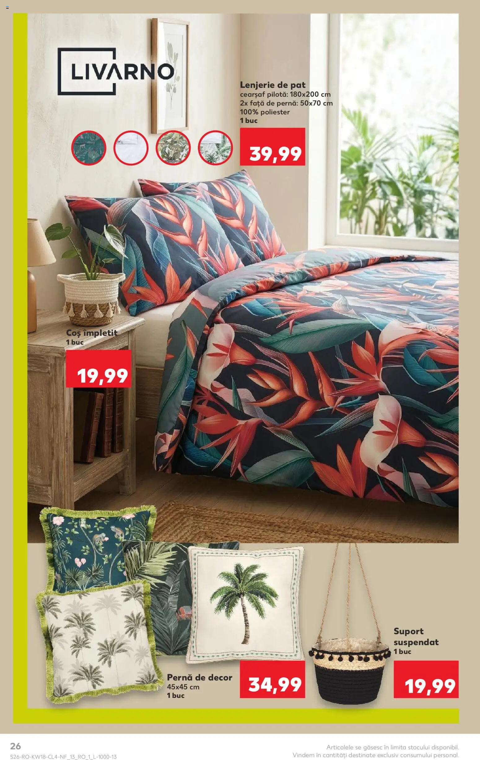 Catalog Kaufland 29 Aprilie - 4 Mai 2026 | Pagina 26 | Produse: Lenjerie de pat, Pernă, Coș, Față de pernă