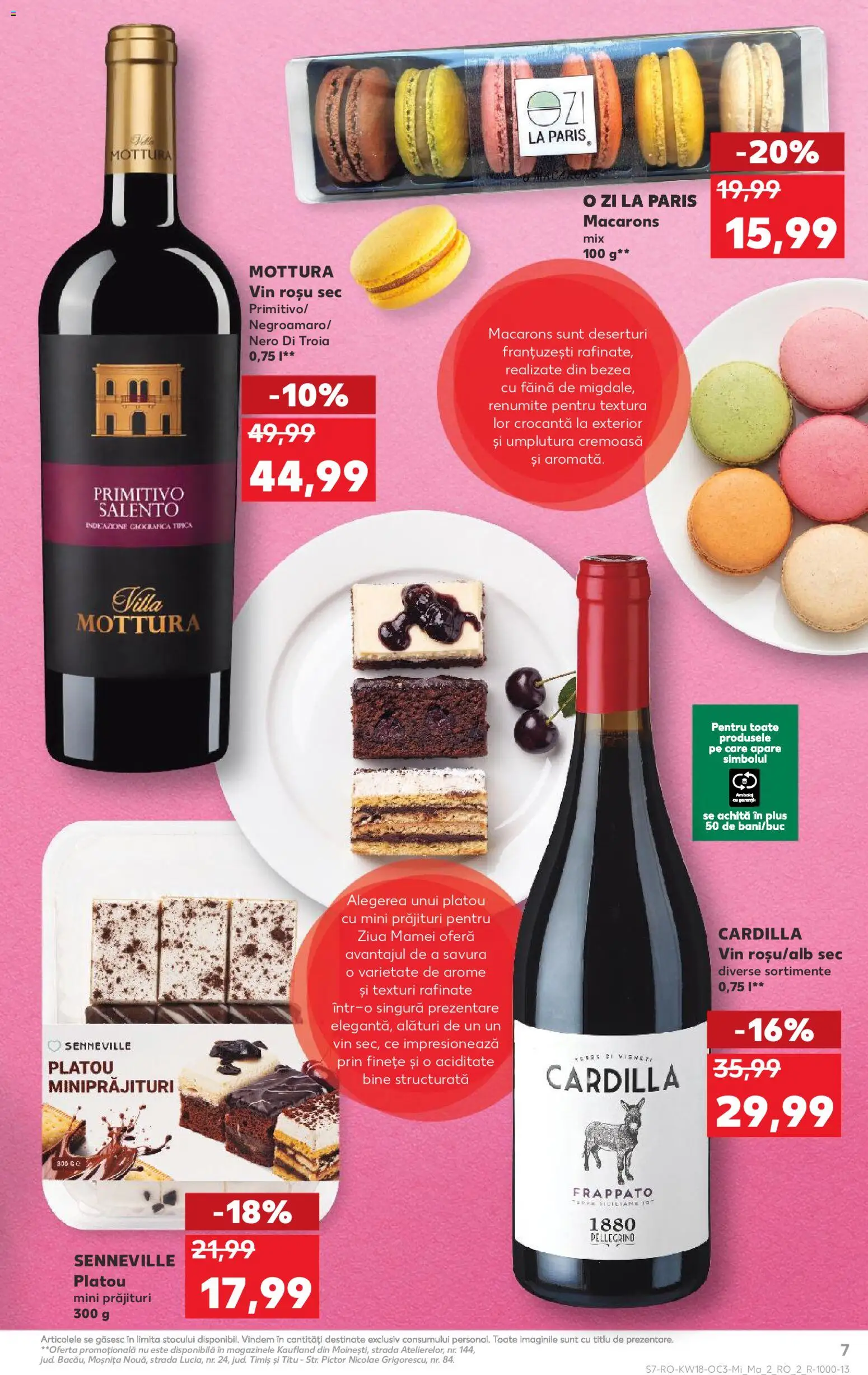Catalog Kaufland 29 Aprilie - 4 Mai 2026 | Pagina 7 | Produse: Vin, Făină, Macarons