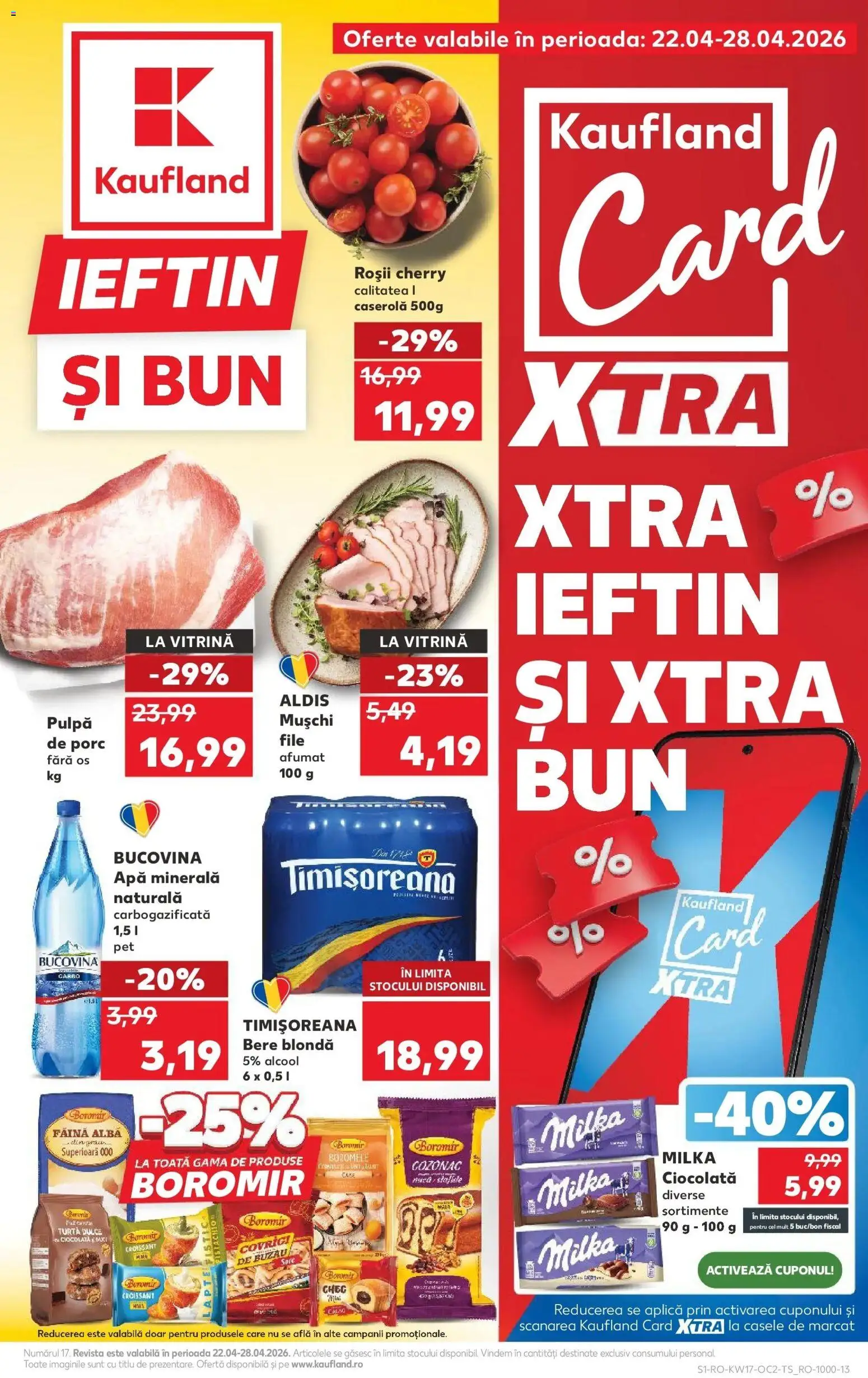 Catalog Kaufland 22 - 27 Aprilie 2026 | Pagina 1 | Produse: Yazı tahtası kalemi, Ciocolată, Roșii, Turtă dulce