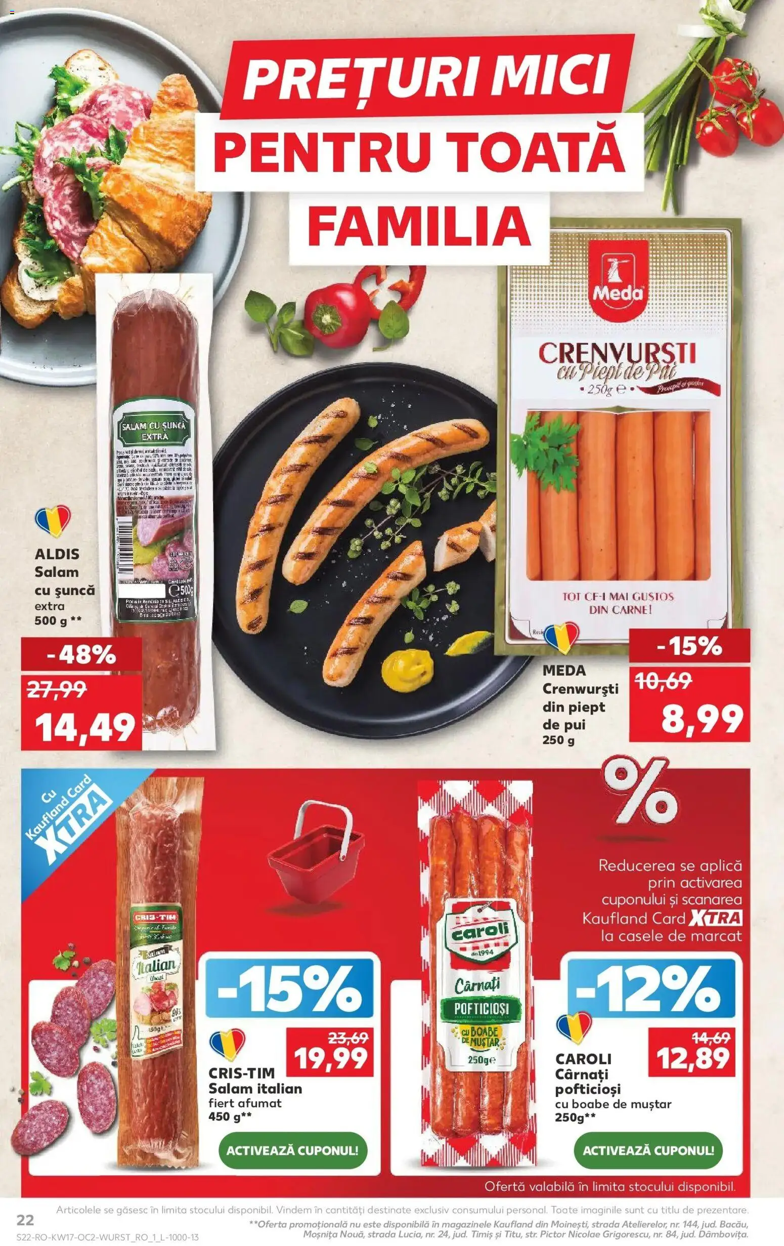 Catalog Kaufland 22 - 27 Aprilie 2026 | Pagina 22 | Produse: Pat, Salam, Muștar, Cârnați