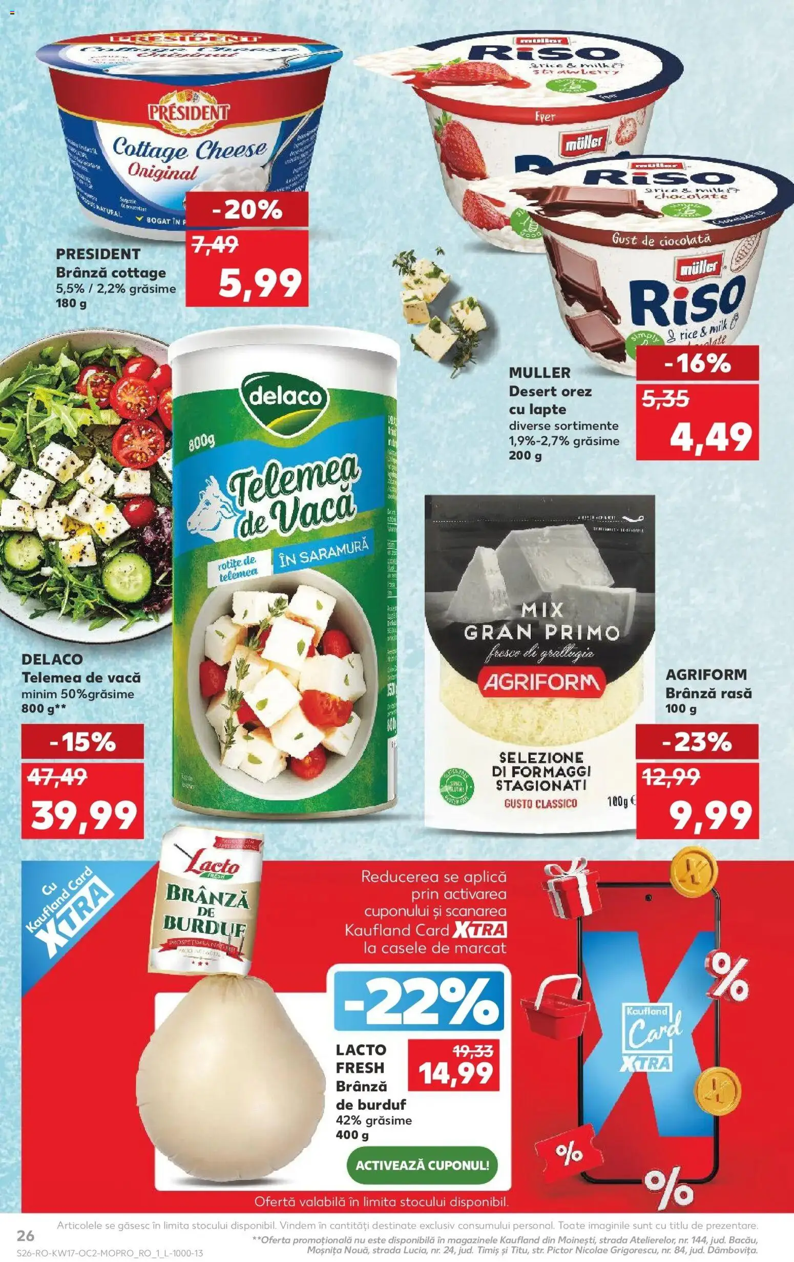 Catalog Kaufland 22 - 27 Aprilie 2026 | Pagina 26 | Produse: Light Kedi Konservesi, Lapte, Brânză, Ciocolată