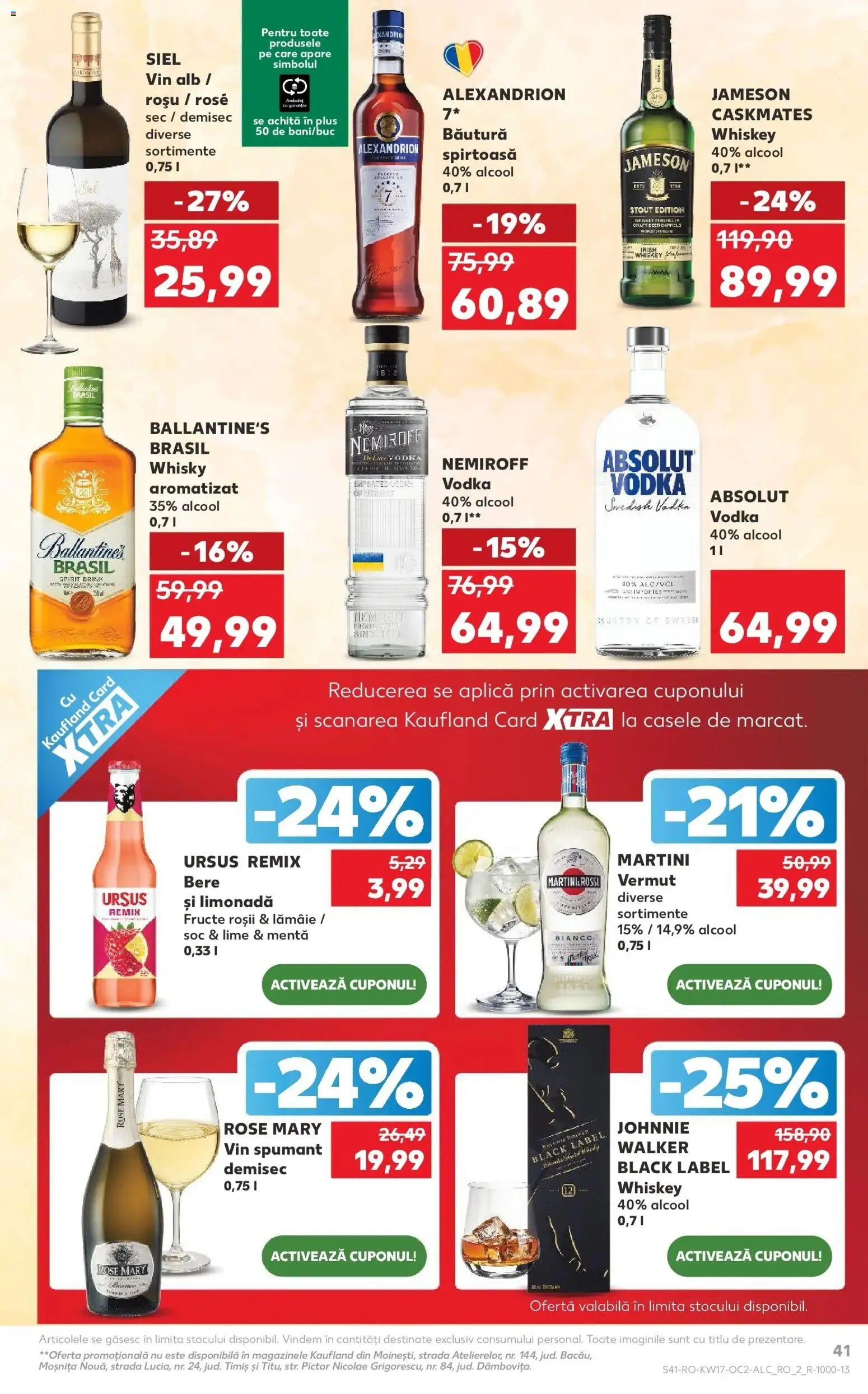 Catalog Kaufland 22 - 27 Aprilie 2026 | Pagina 41 | Produse: Vin, Bere, Vodka, Fructe