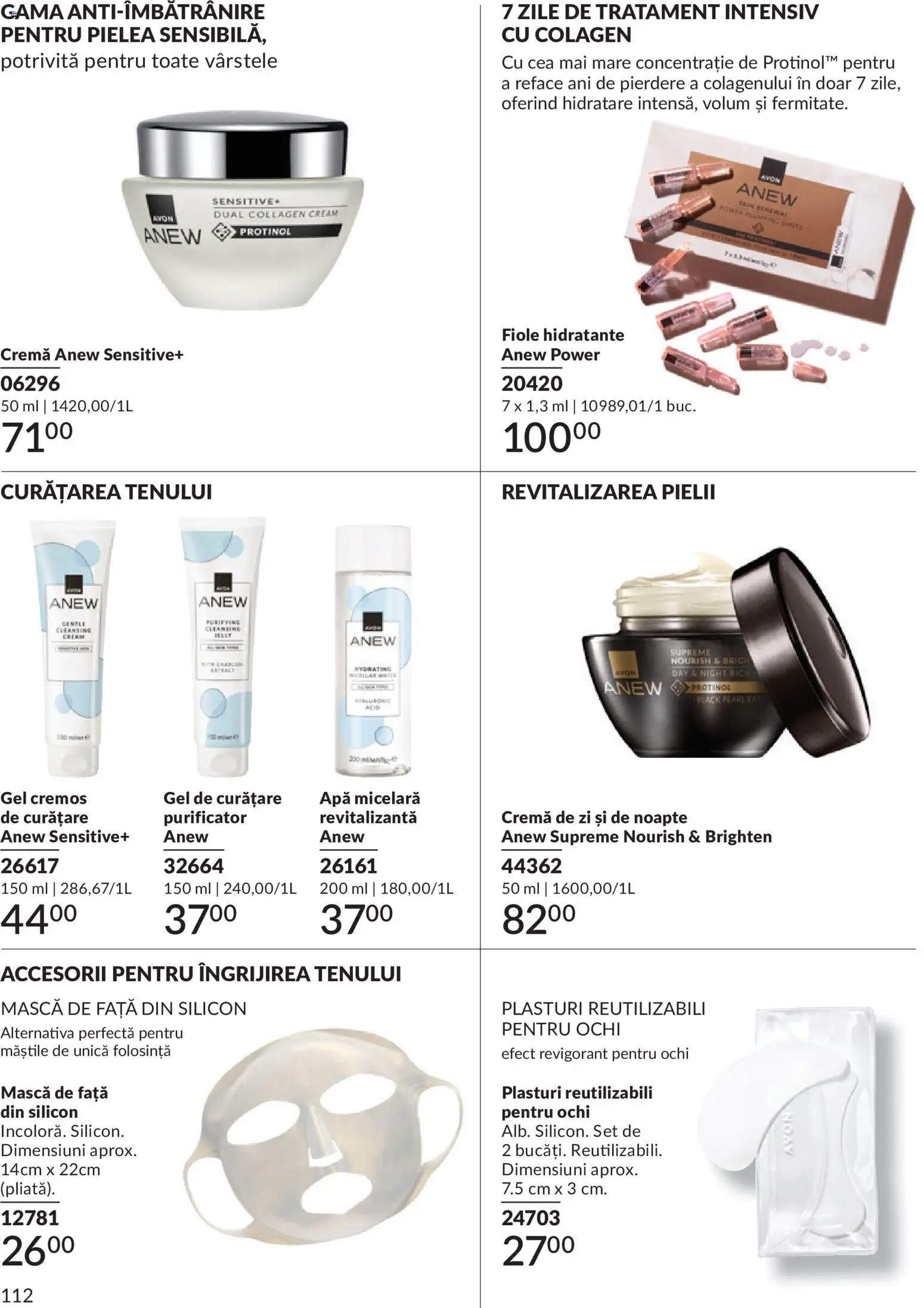 Catalog Avon 1 - 30 Mai 2026 | Pagina 114 | Produse: Plasturi, Cremă de zi, Gel de curățare, Apă